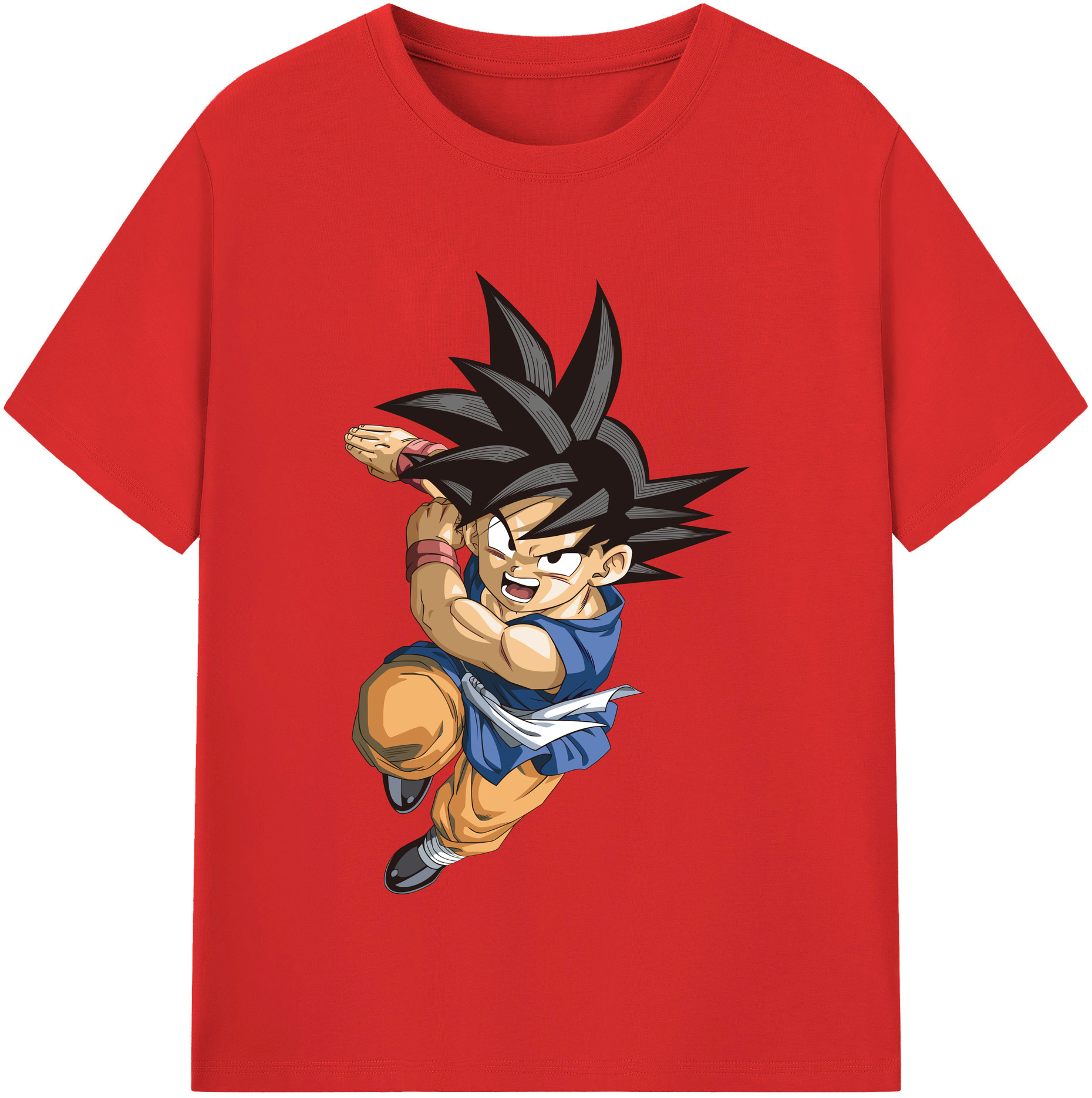 （画像用） ドラゴンボール 孫悟空（そん ごくう）Son Goku カカロット DRAGON BALL Kakarotto レディースカジュアルプリントTシャツ（綿100％）