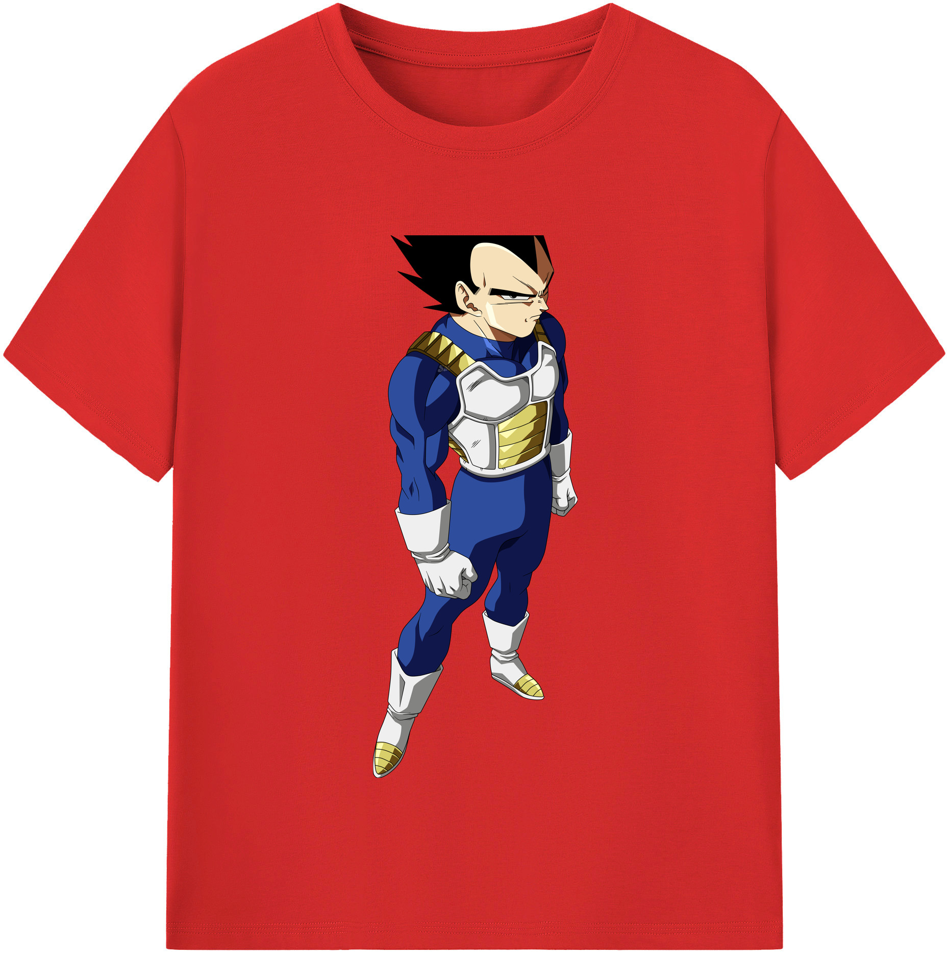 （画像用） ドラゴンボール ベジータ四世（Bejīta Yonsei）DRAGON BALL Vegeta IV レディースカジュアルプリントTシャツ（綿100％）