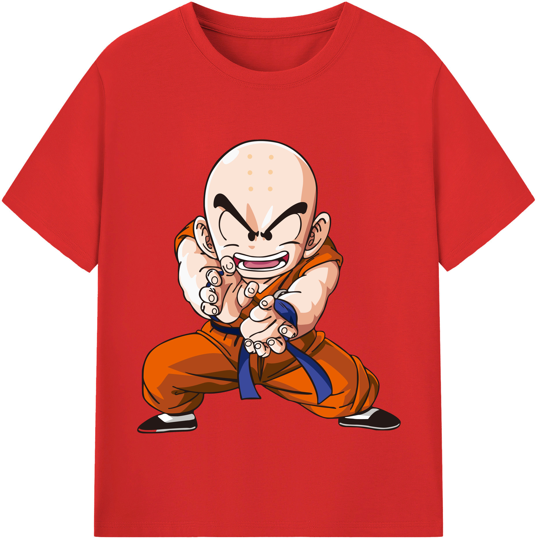 （画像用） ドラゴンボール クリリン DRAGON BALL krillin レディースカジュアルプリントTシャツ（綿100％）
