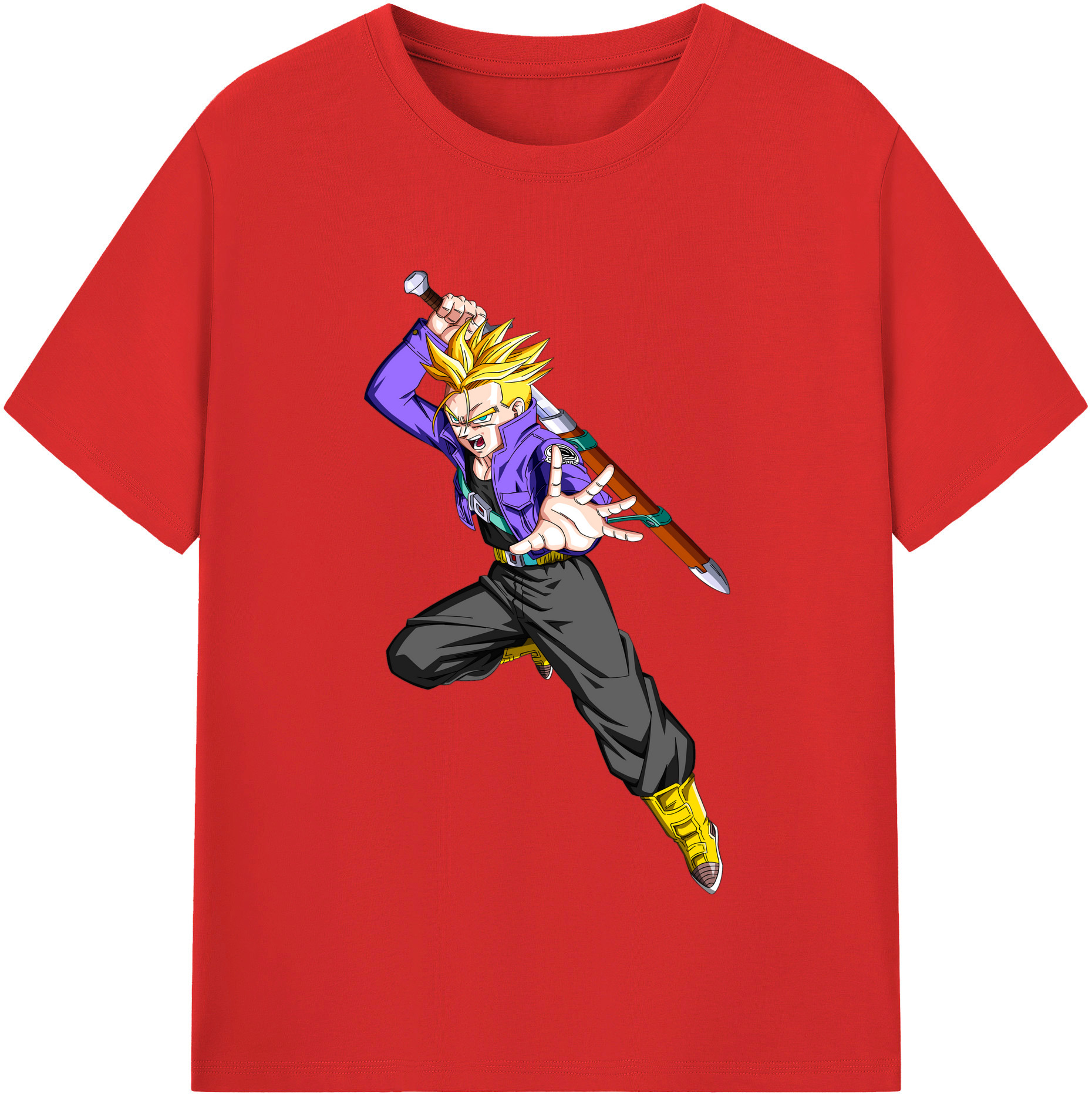 （画像用） ドラゴンボール トランクス（Torankusu）DRAGON BALL Trunks レディースカジュアルプリントTシャツ（綿100％）