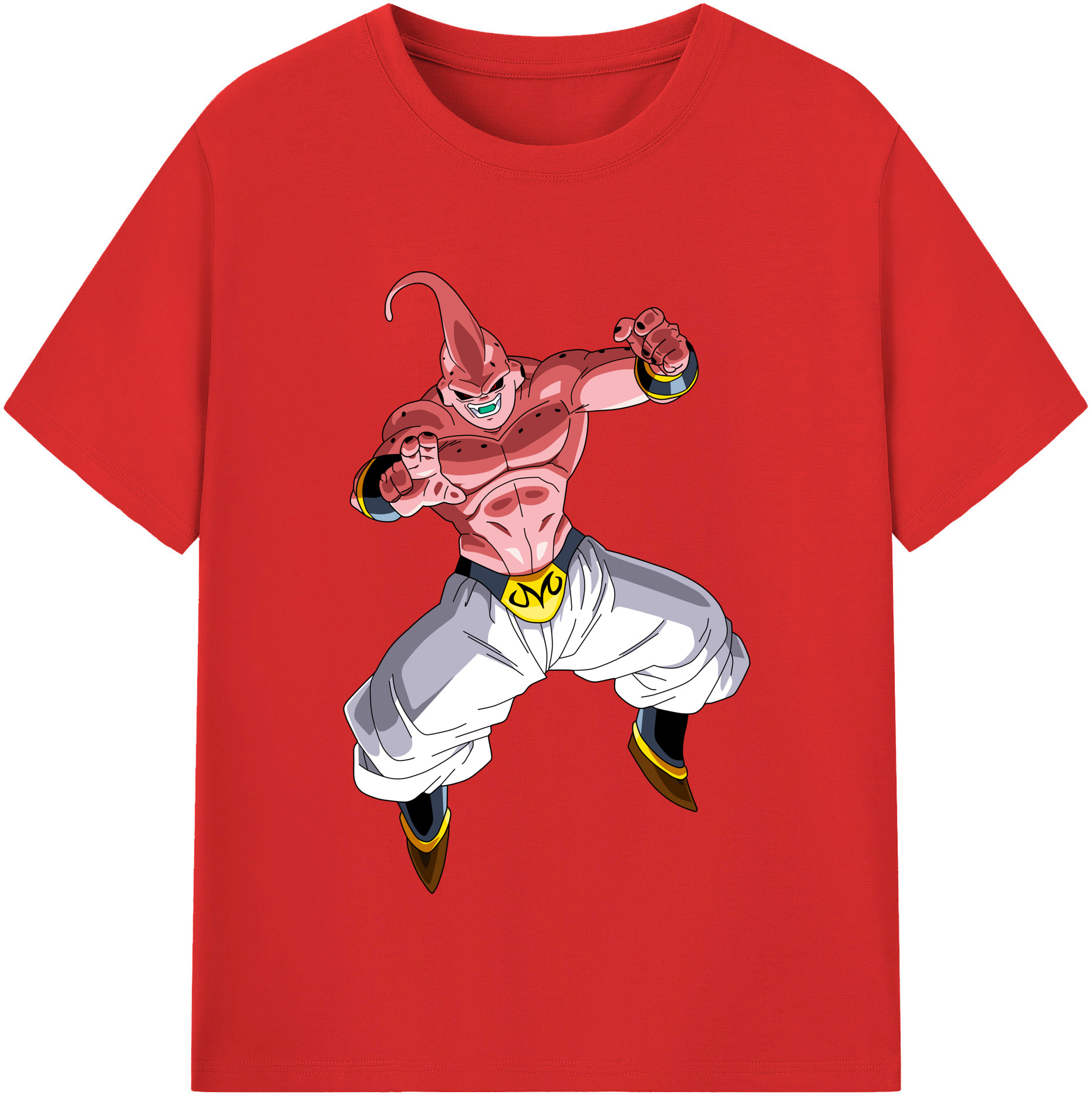 （画像用） ドラゴンボール 魔人ブウ DRAGON BALL Majin Buu レディースカジュアルプリントTシャツ（綿100％）