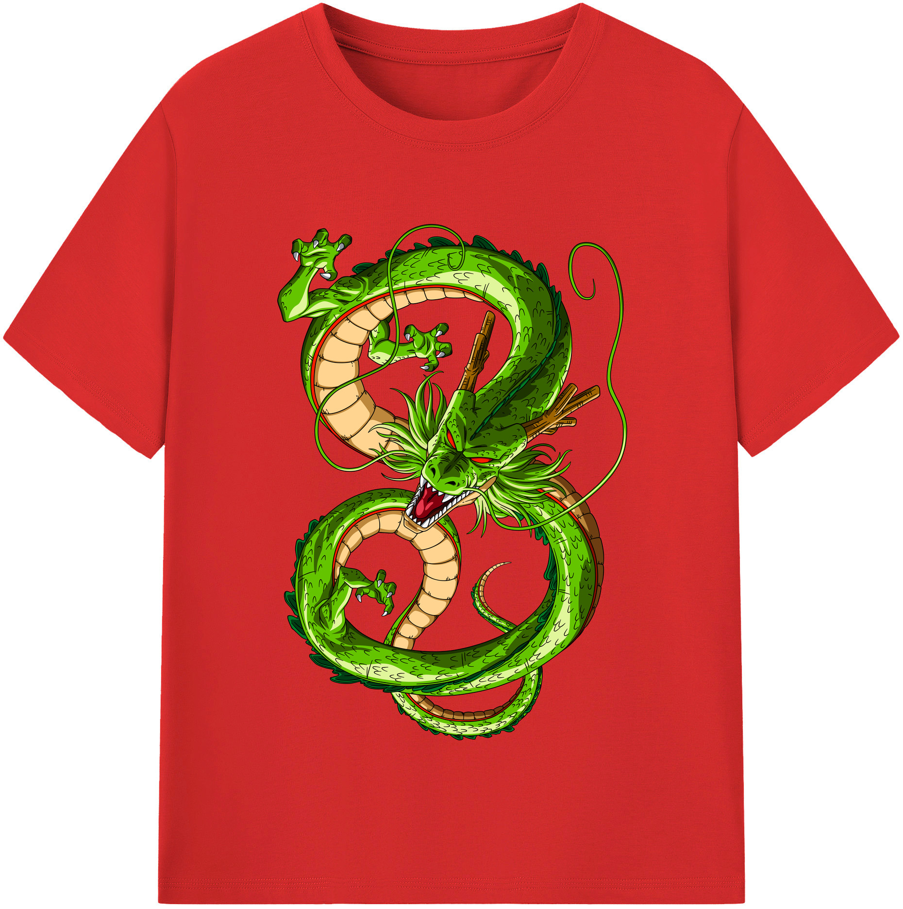 （画像用） ドラゴンボール 神龍 シェンロン DRAGON BALL Shenron レディースカジュアルプリントTシャツ（綿100％）