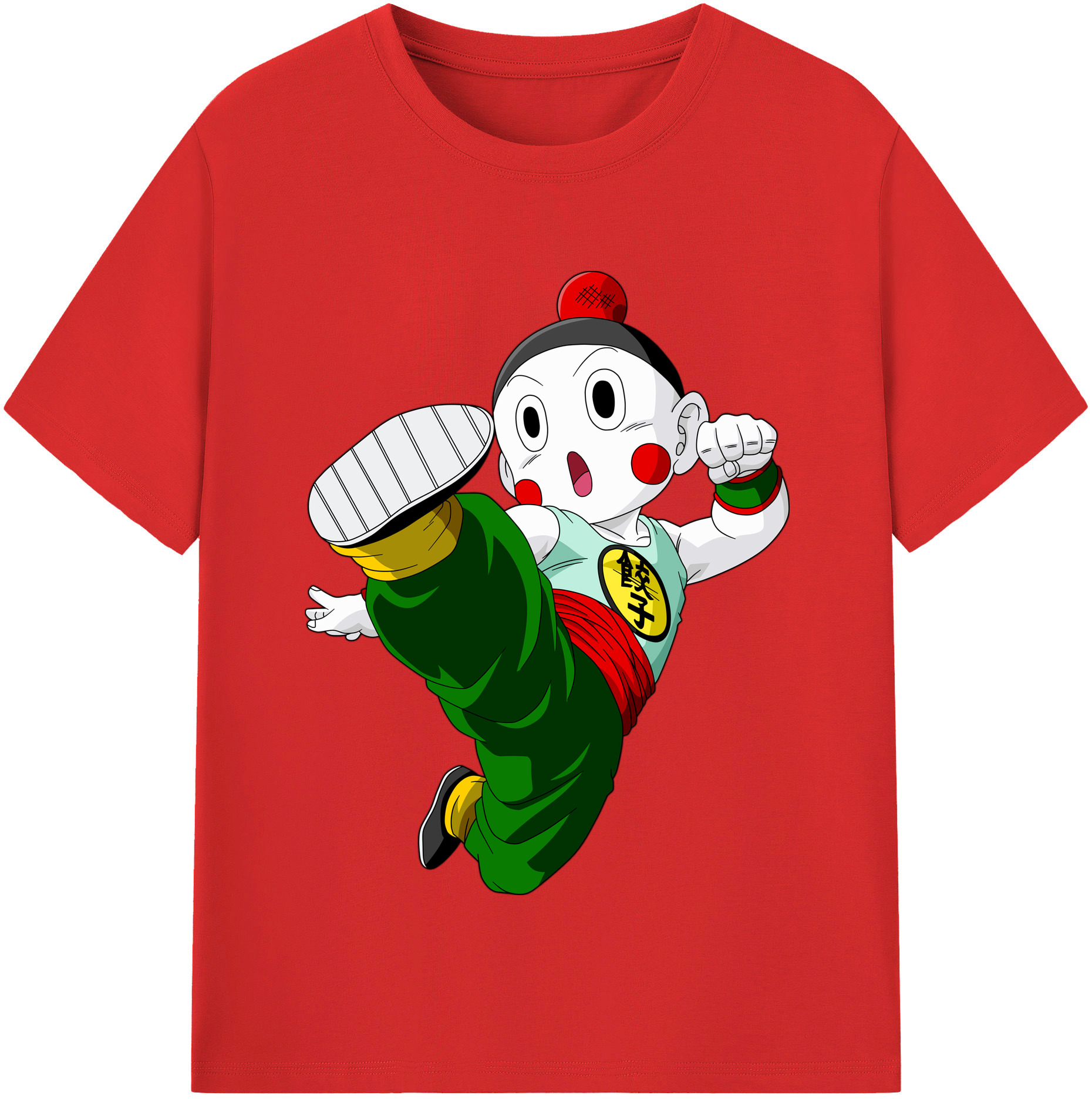 （画像用） ドラゴンボール 餃子（チャオズ）DRAGON BALL Chaoz レディースカジュアルプリントTシャツ（綿100％）