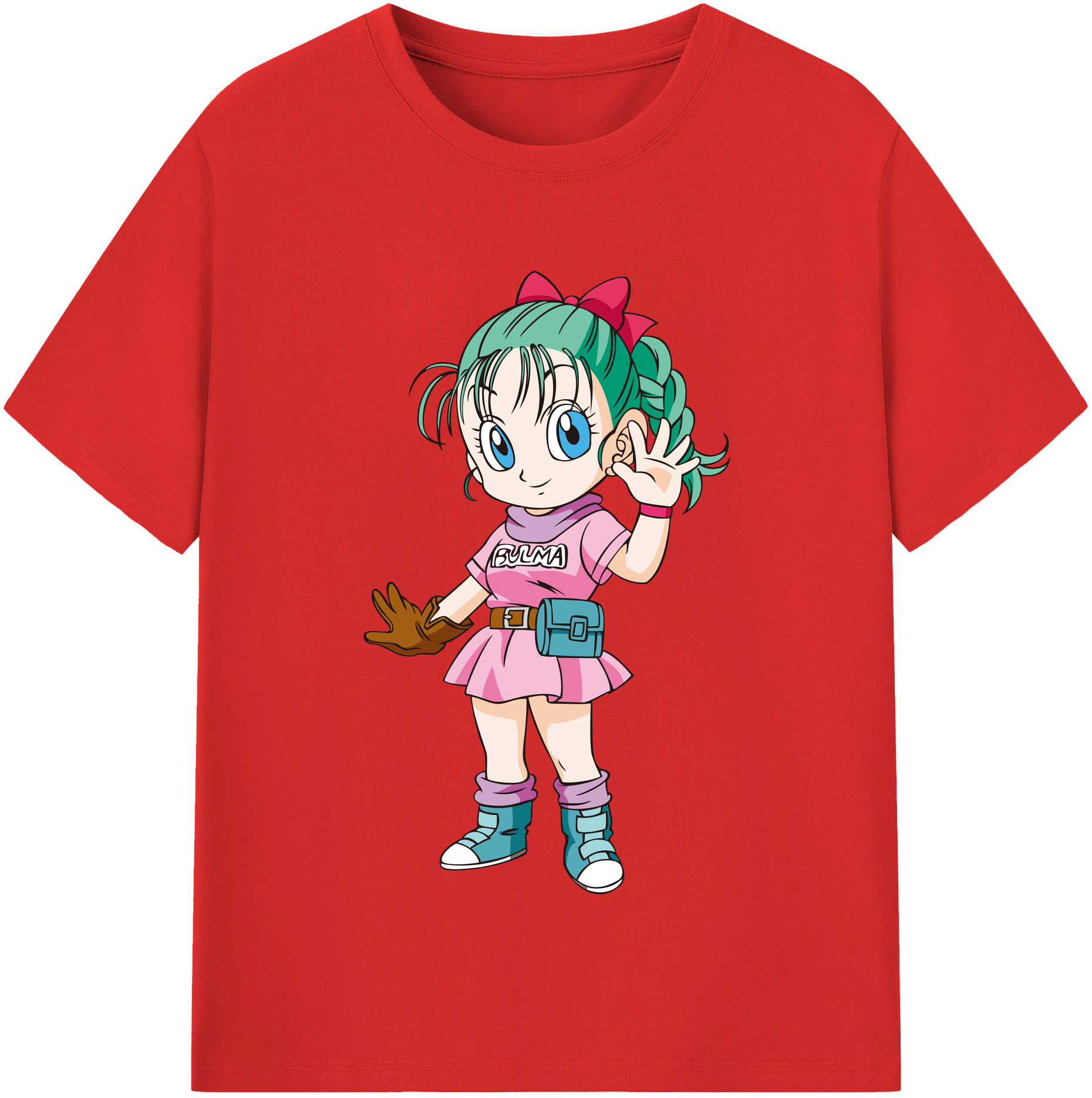 （画像用） ドラゴンボール ブルマ DRAGON BALL Bulma レディースカジュアルプリントTシャツ（綿100％）