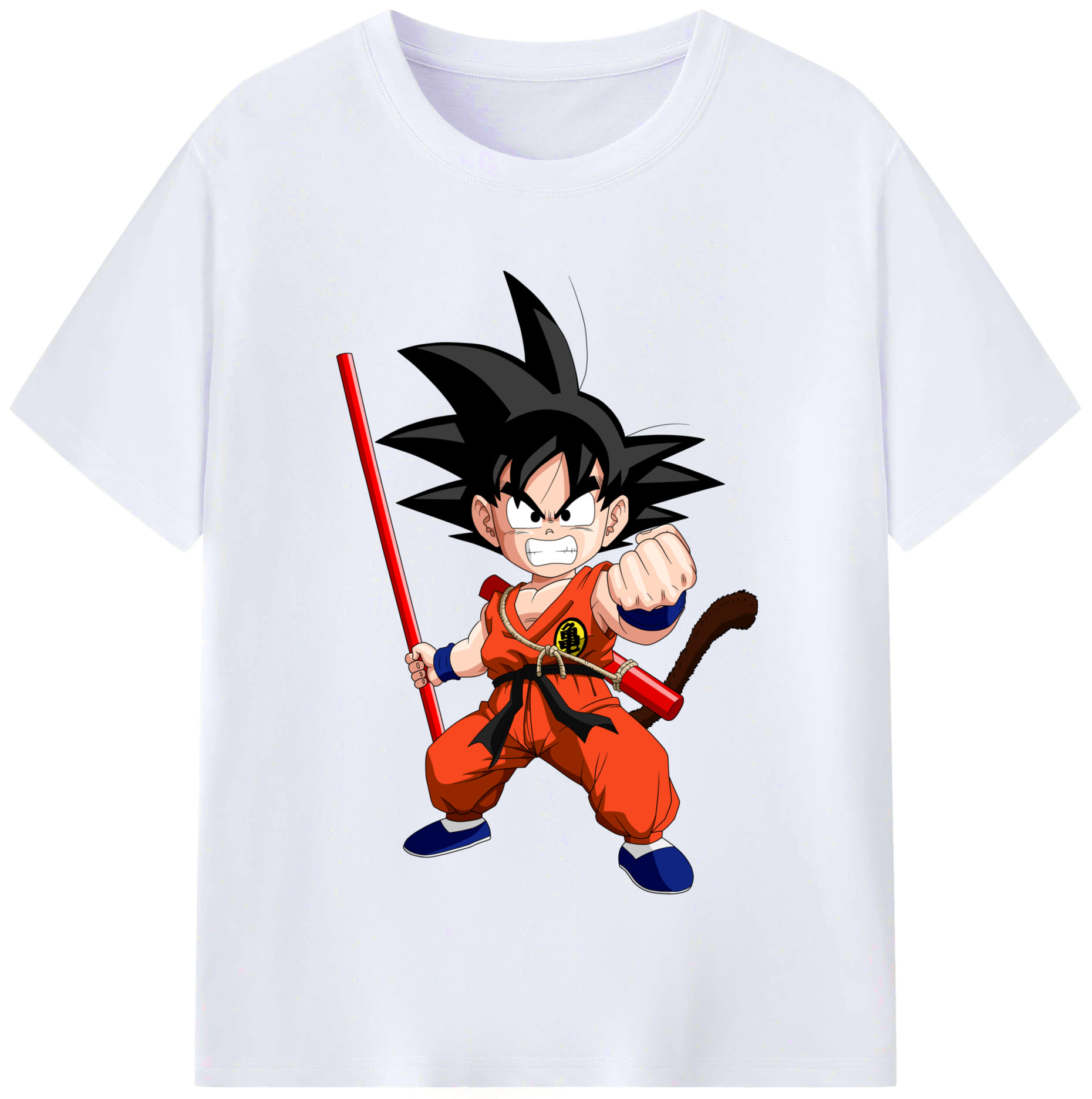 （画像用） ドラゴンボール 孫悟空（そん ごくう）Son Goku カカロット DRAGON BALL Kakarotto レディースカジュアルプリントTシャツ（綿100％）