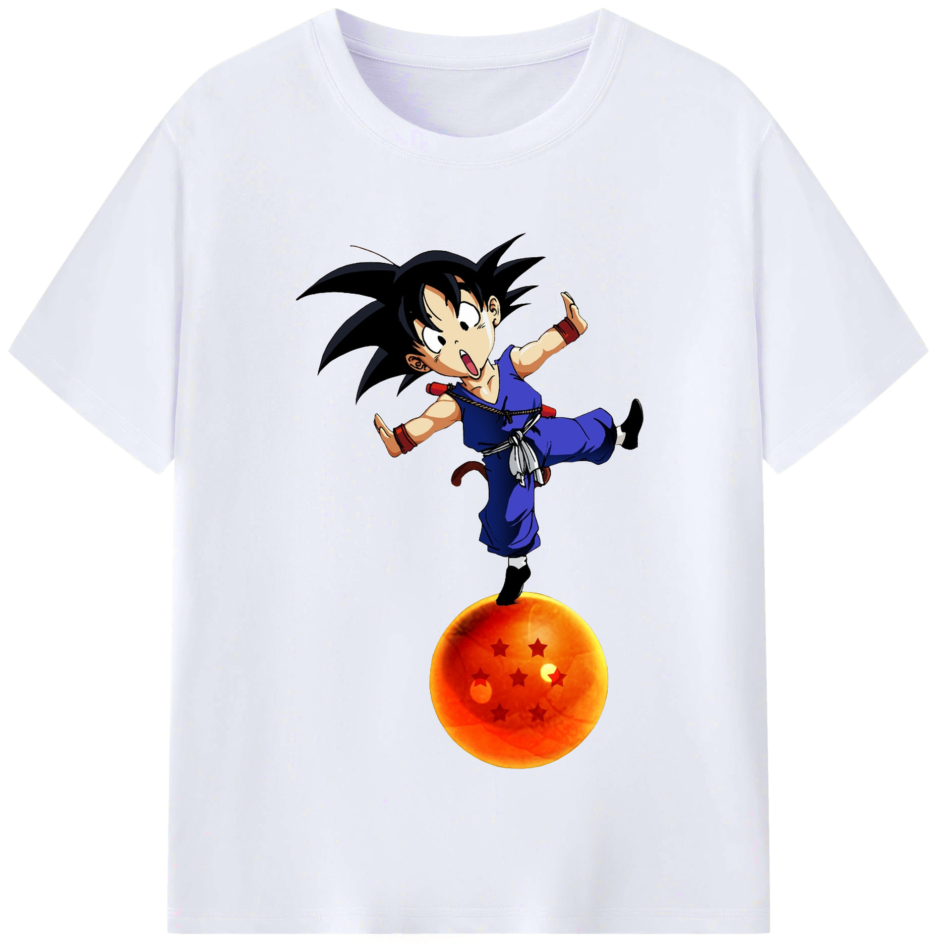 （画像用） ドラゴンボール 孫悟空（そん ごくう）Son Goku カカロット DRAGON BALL Kakarotto レディースカジュアルプリントTシャツ（綿100％）