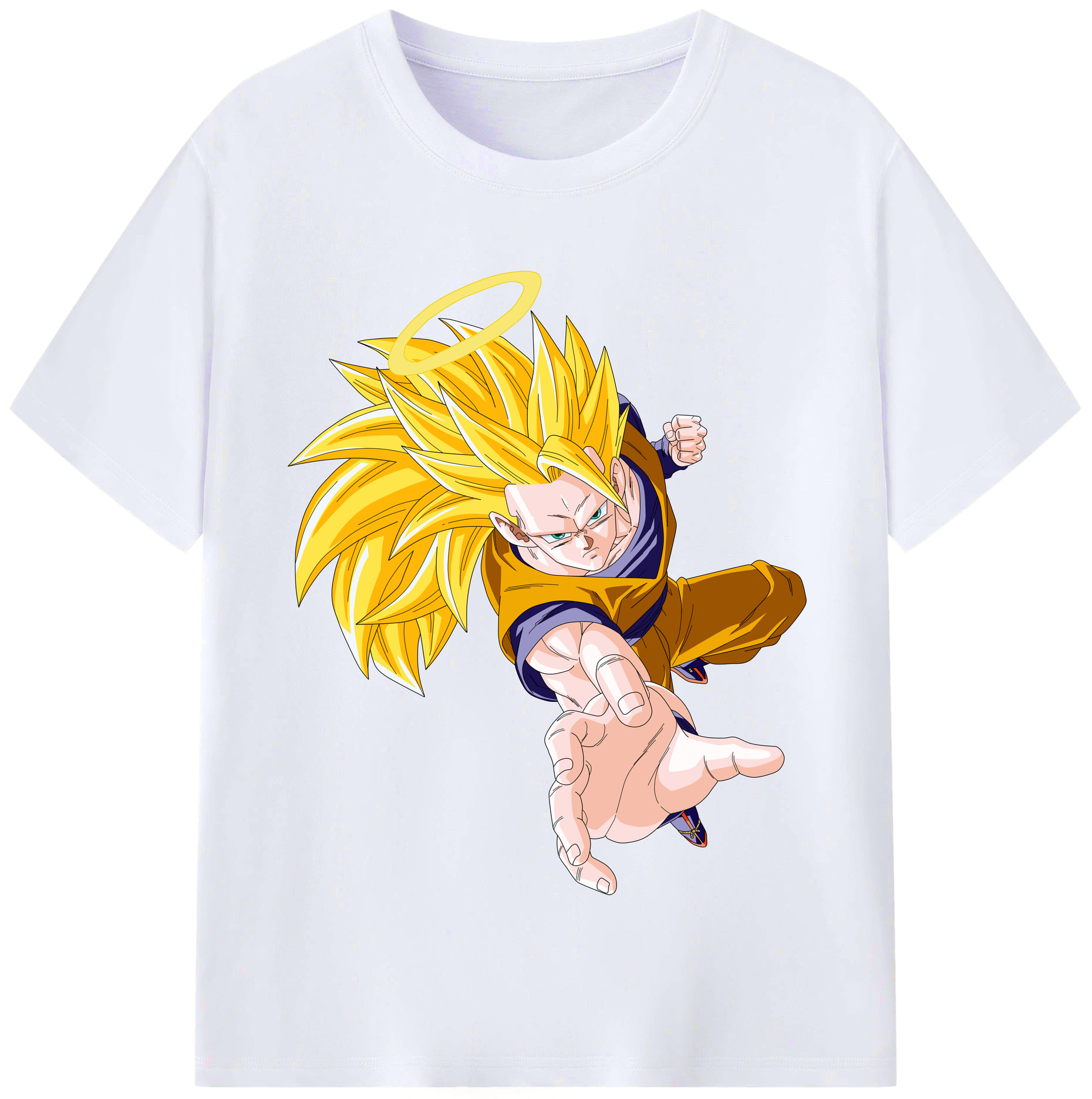 （画像用） ドラゴンボール 孫悟空（そん ごくう）Son Goku カカロット DRAGON BALL Kakarotto レディースカジュアルプリントTシャツ（綿100％）