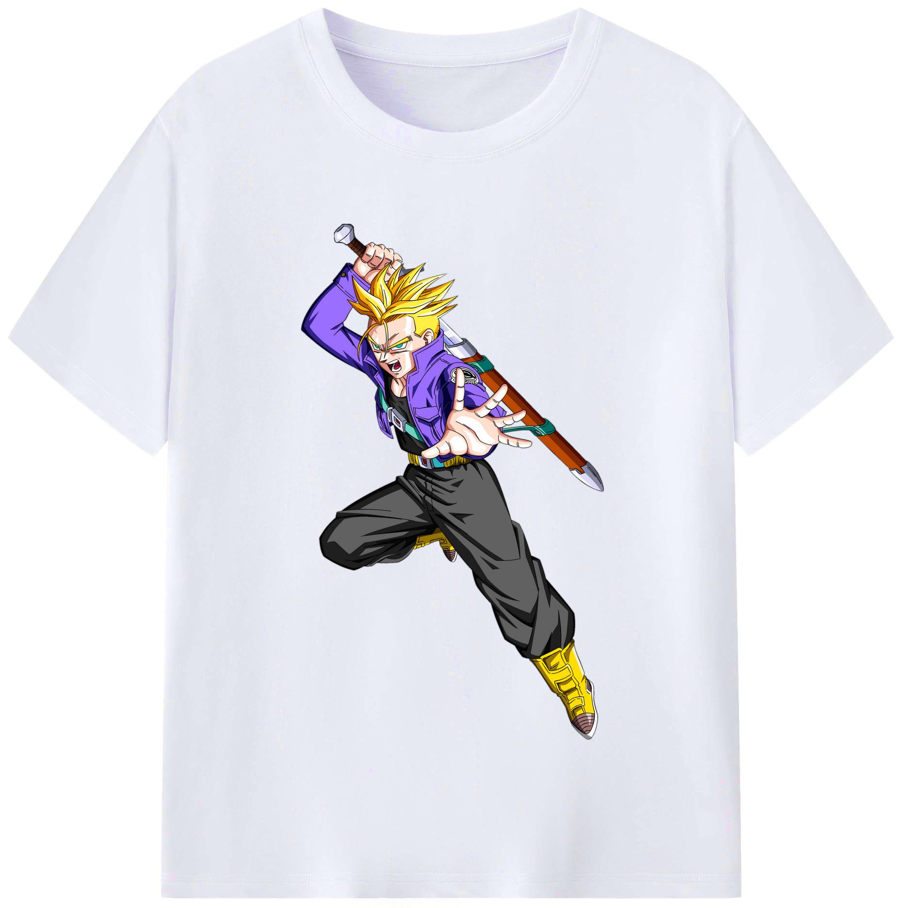 （画像用） ドラゴンボール トランクス（Torankusu）DRAGON BALL Trunks レディースカジュアルプリントTシャツ（綿100％）
