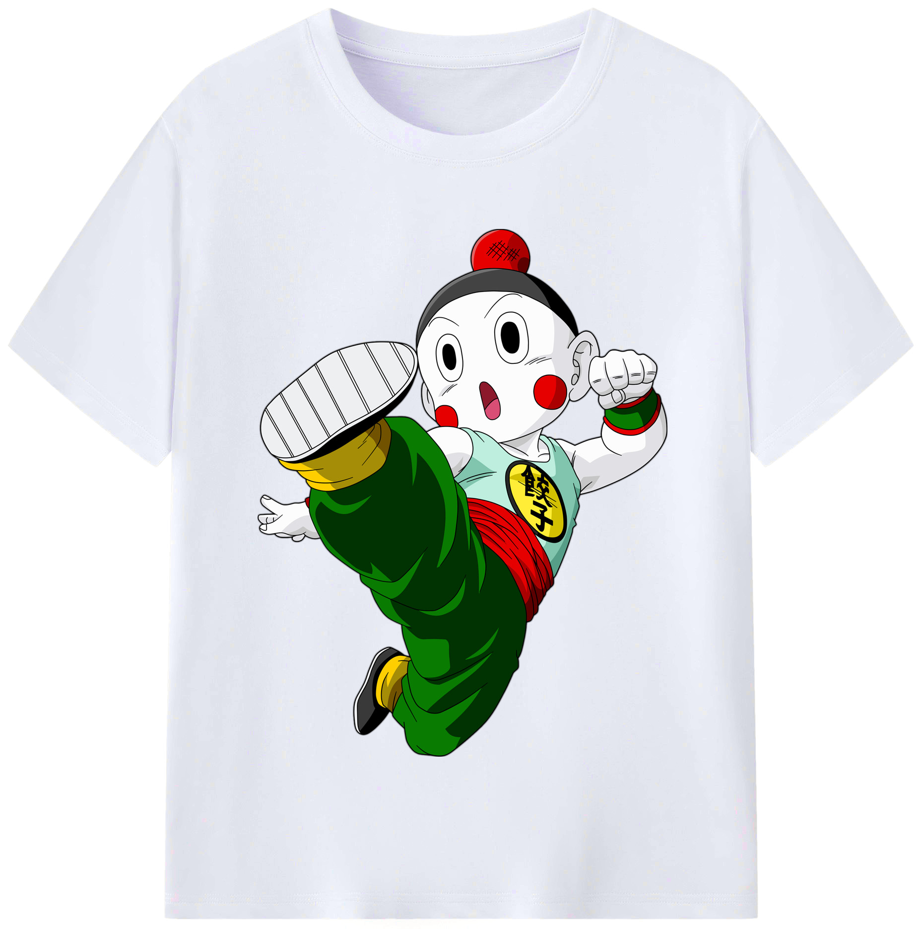 （画像用） ドラゴンボール 餃子（チャオズ）DRAGON BALL Chaoz レディースカジュアルプリントTシャツ（綿100％）