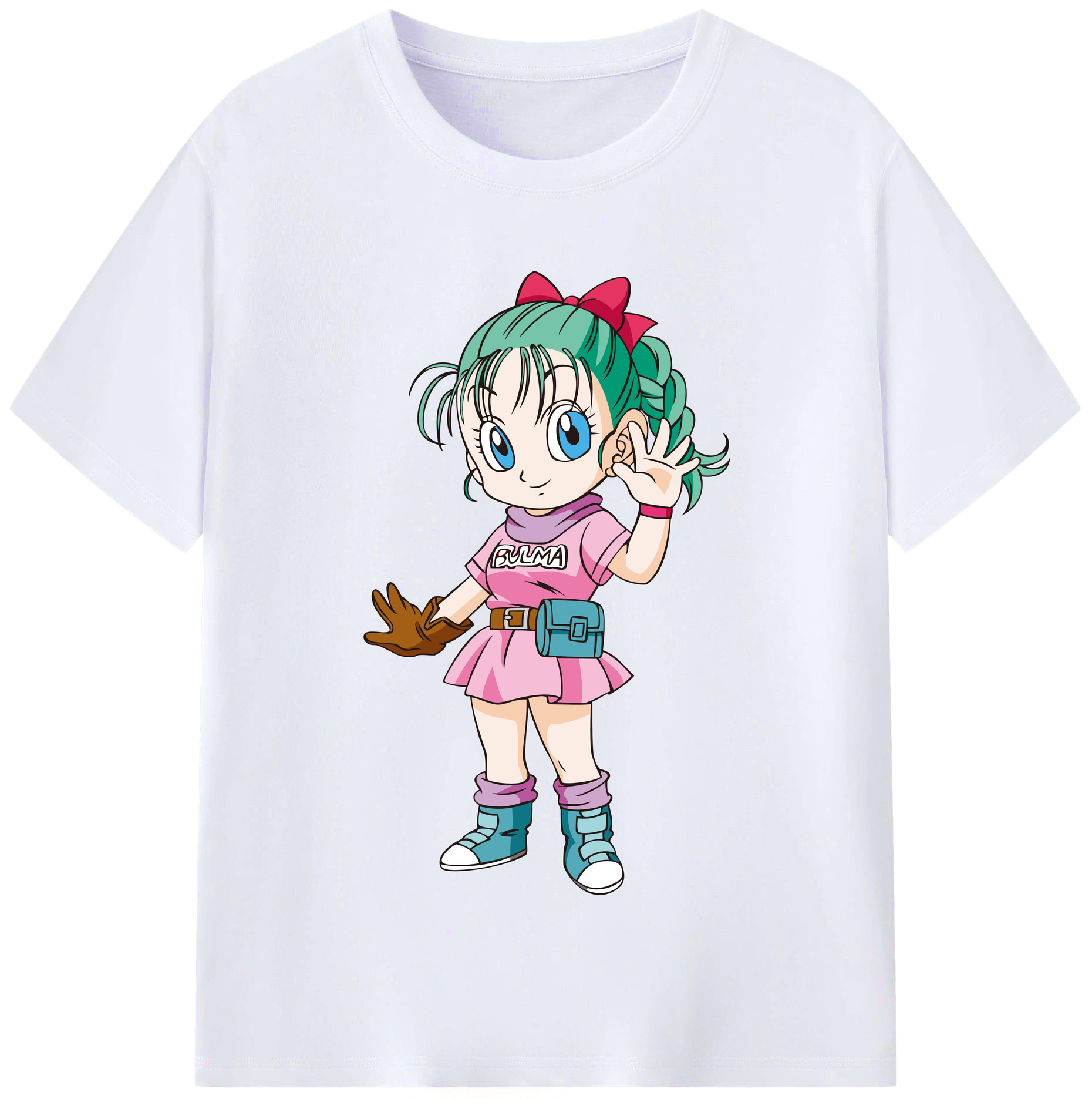 （画像用） ドラゴンボール ブルマ DRAGON BALL Bulma レディースカジュアルプリントTシャツ（綿100％）