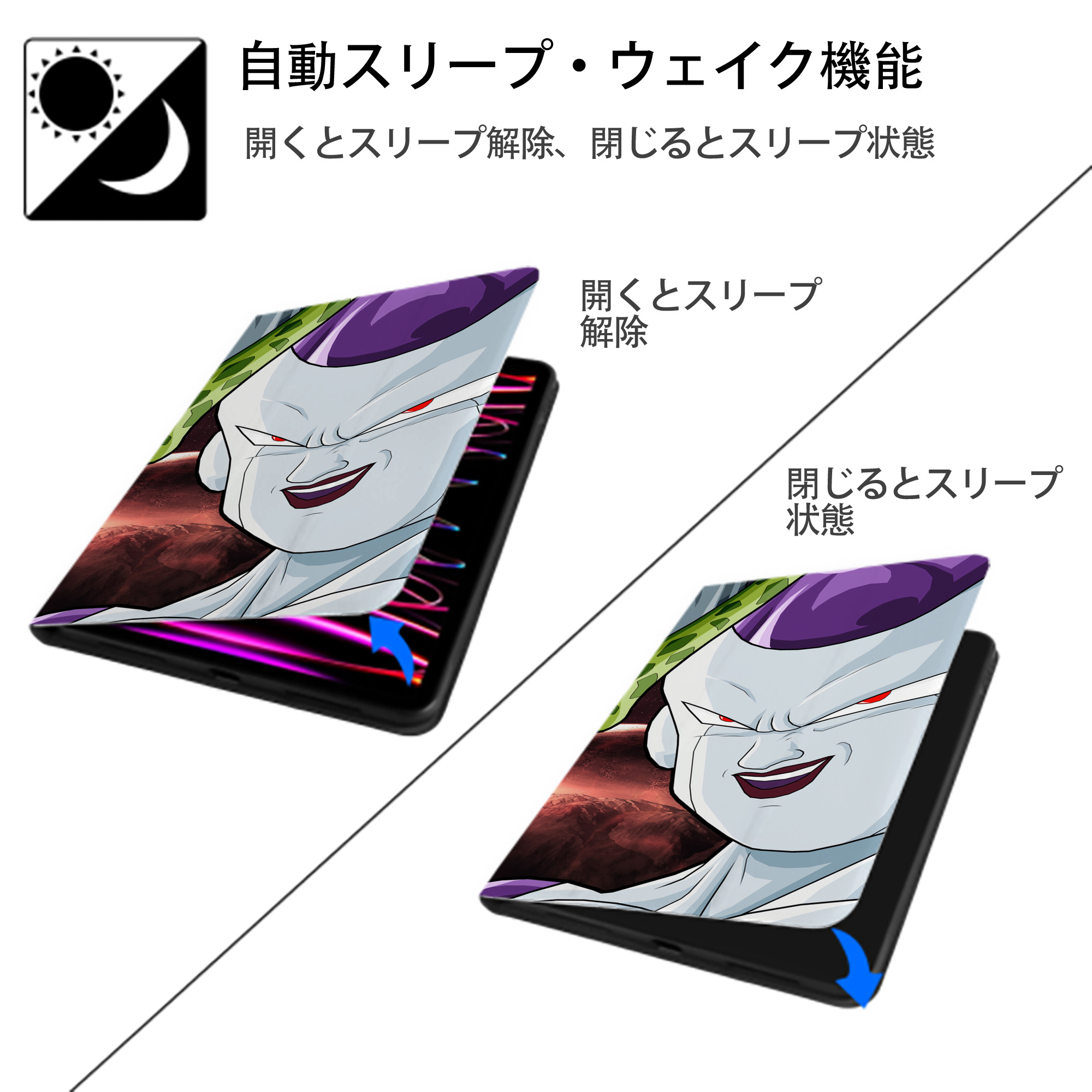 ドラゴンボール DRAGON BALL IPad ケース ブック型 PUレザー TPU 耐衝撃 軽量 薄型 ペン収納なし 全面保護 IPad 各モデル対応