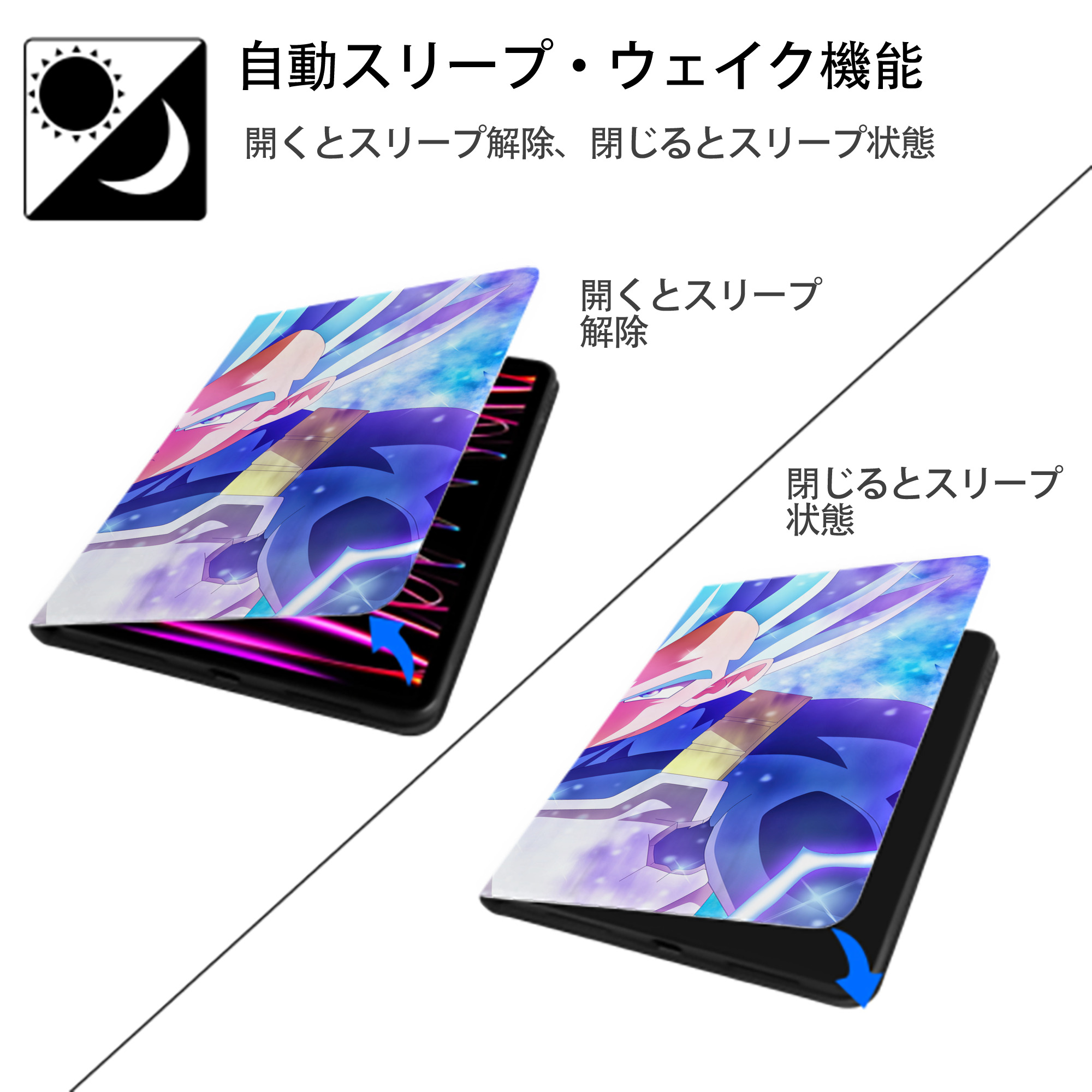 ドラゴンボール DRAGON BALL IPad ケース ブック型 PUレザー TPU 耐衝撃 軽量 薄型 ペン収納なし 全面保護 IPad 各モデル対応