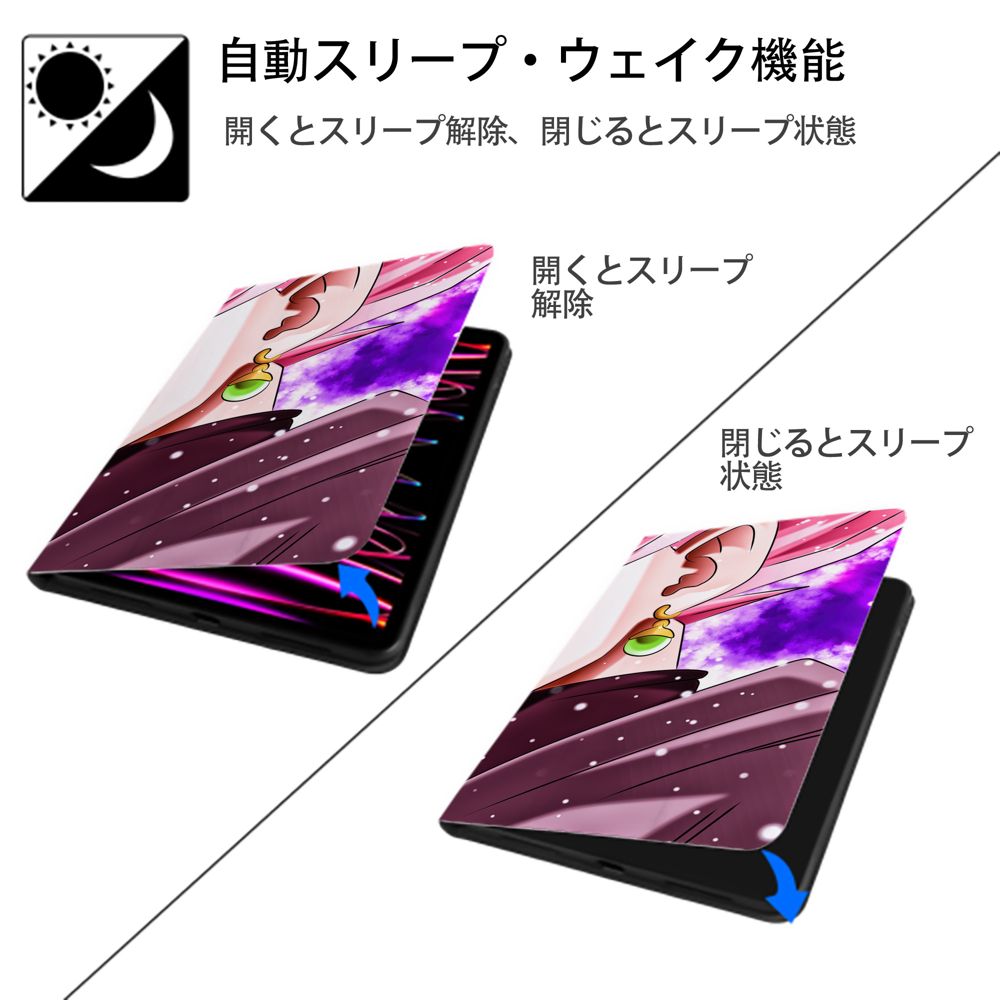 ドラゴンボール DRAGON BALL IPad ケース ブック型 PUレザー TPU 耐衝撃 軽量 薄型 ペン収納なし 全面保護 IPad 各モデル対応