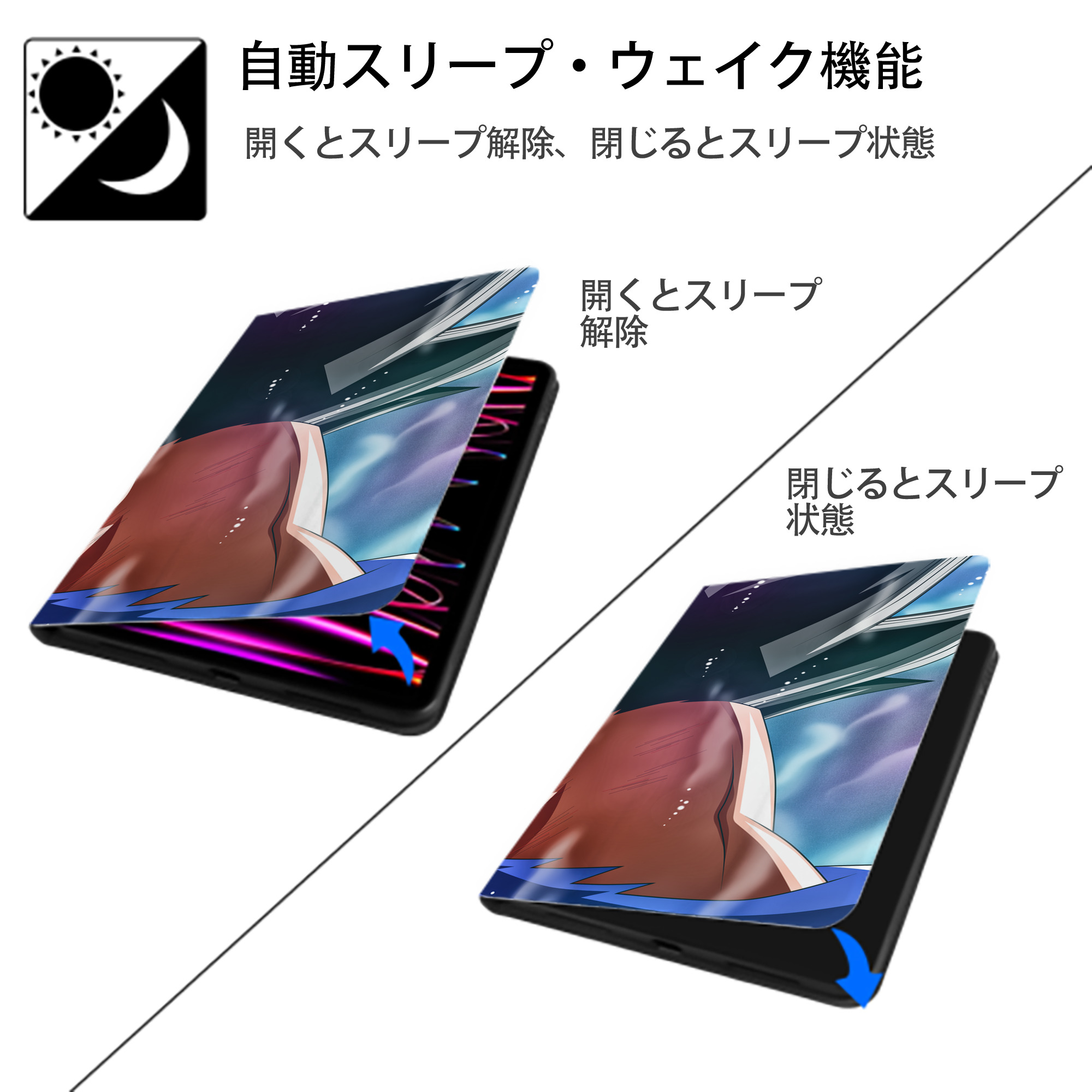 ドラゴンボール DRAGON BALL IPad ケース ブック型 PUレザー TPU 耐衝撃 軽量 薄型 ペン収納なし 全面保護 IPad 各モデル対応