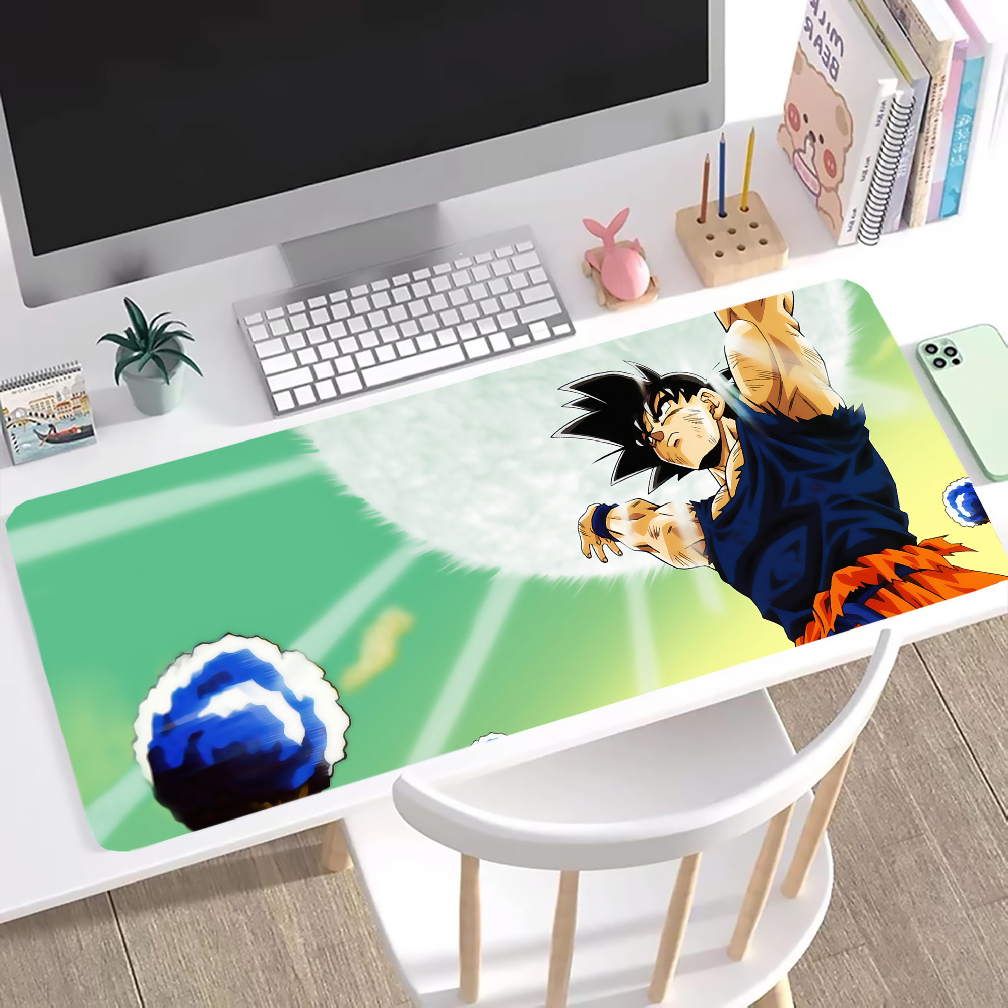 （画像用） ドラゴンボール DRAGON BALL ステッチ加工 大判デスクマット／滑り止めマウスパッド