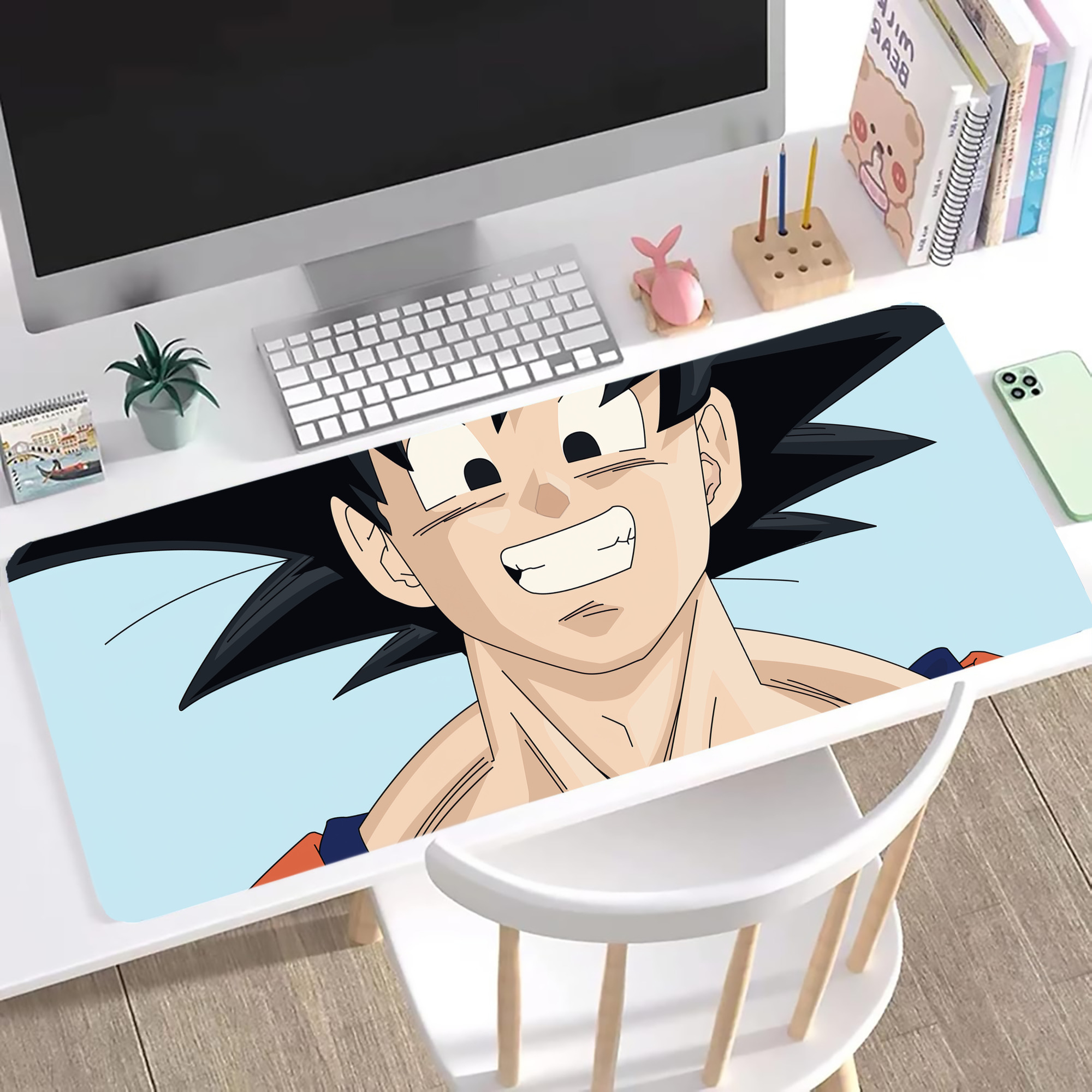 （画像用） ドラゴンボール DRAGON BALL ステッチ加工 大判デスクマット／滑り止めマウスパッド