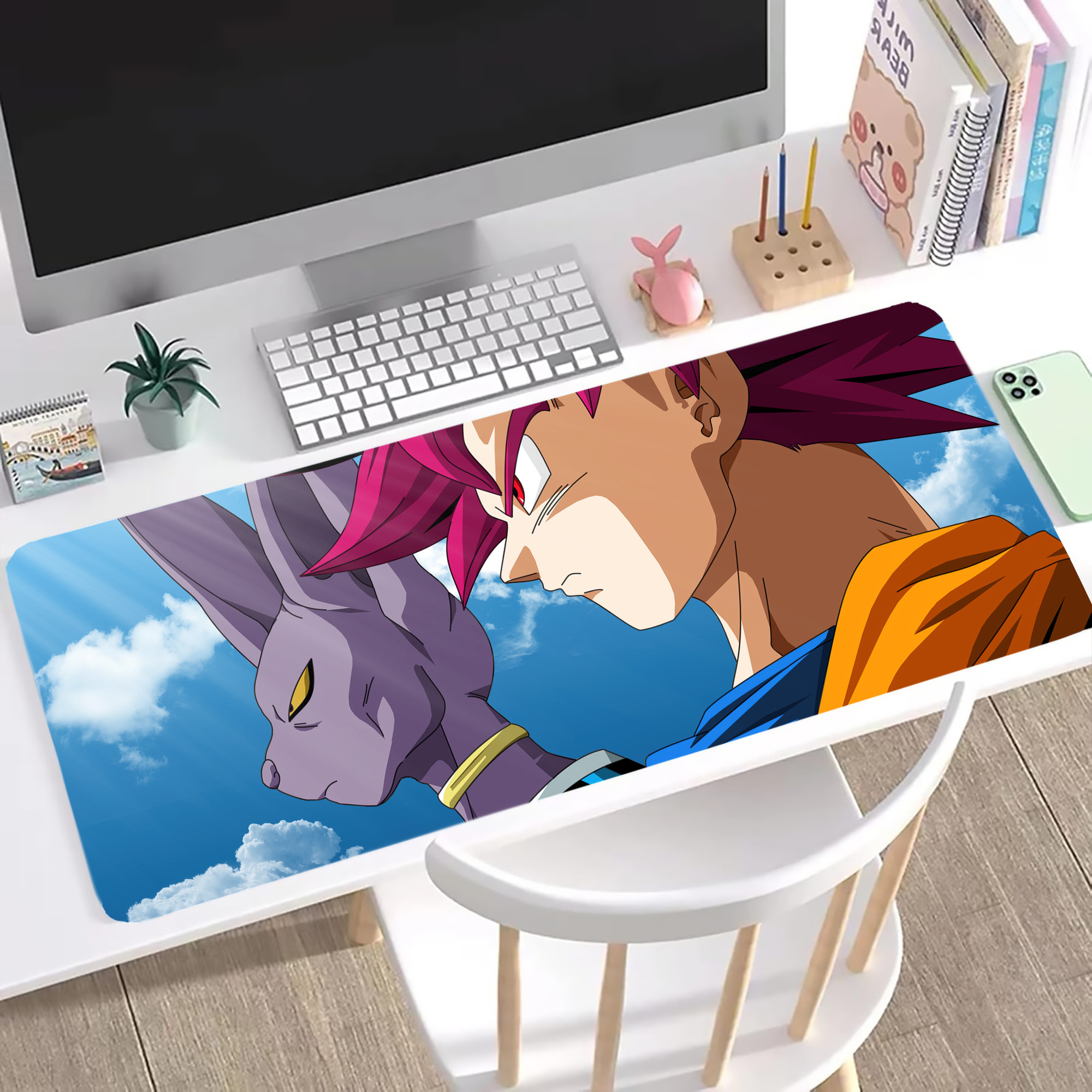 （画像用） ドラゴンボール DRAGON BALL ステッチ加工 大判デスクマット／滑り止めマウスパッド