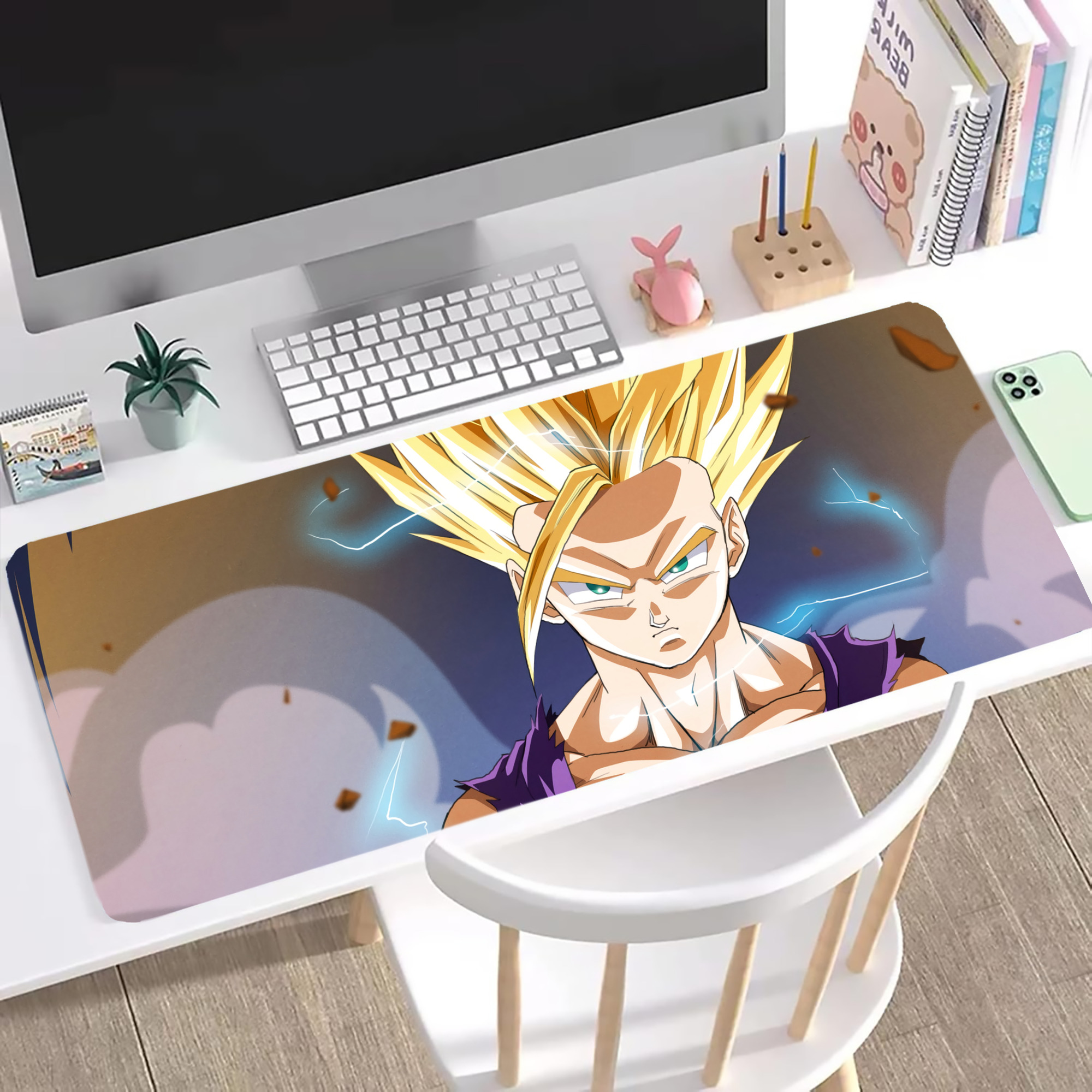 （画像用） ドラゴンボール DRAGON BALL ステッチ加工 大判デスクマット／滑り止めマウスパッド