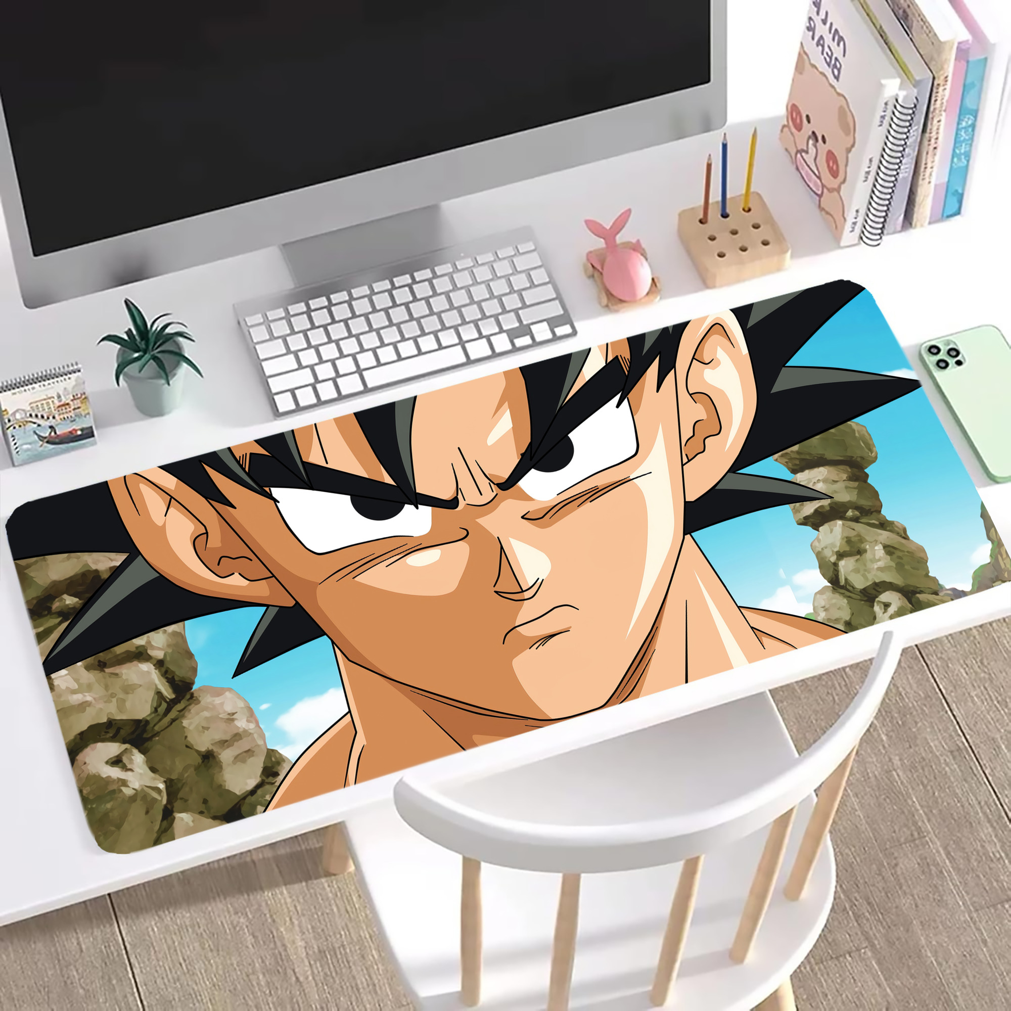 （画像用） ドラゴンボール DRAGON BALL ステッチ加工 大判デスクマット／滑り止めマウスパッド