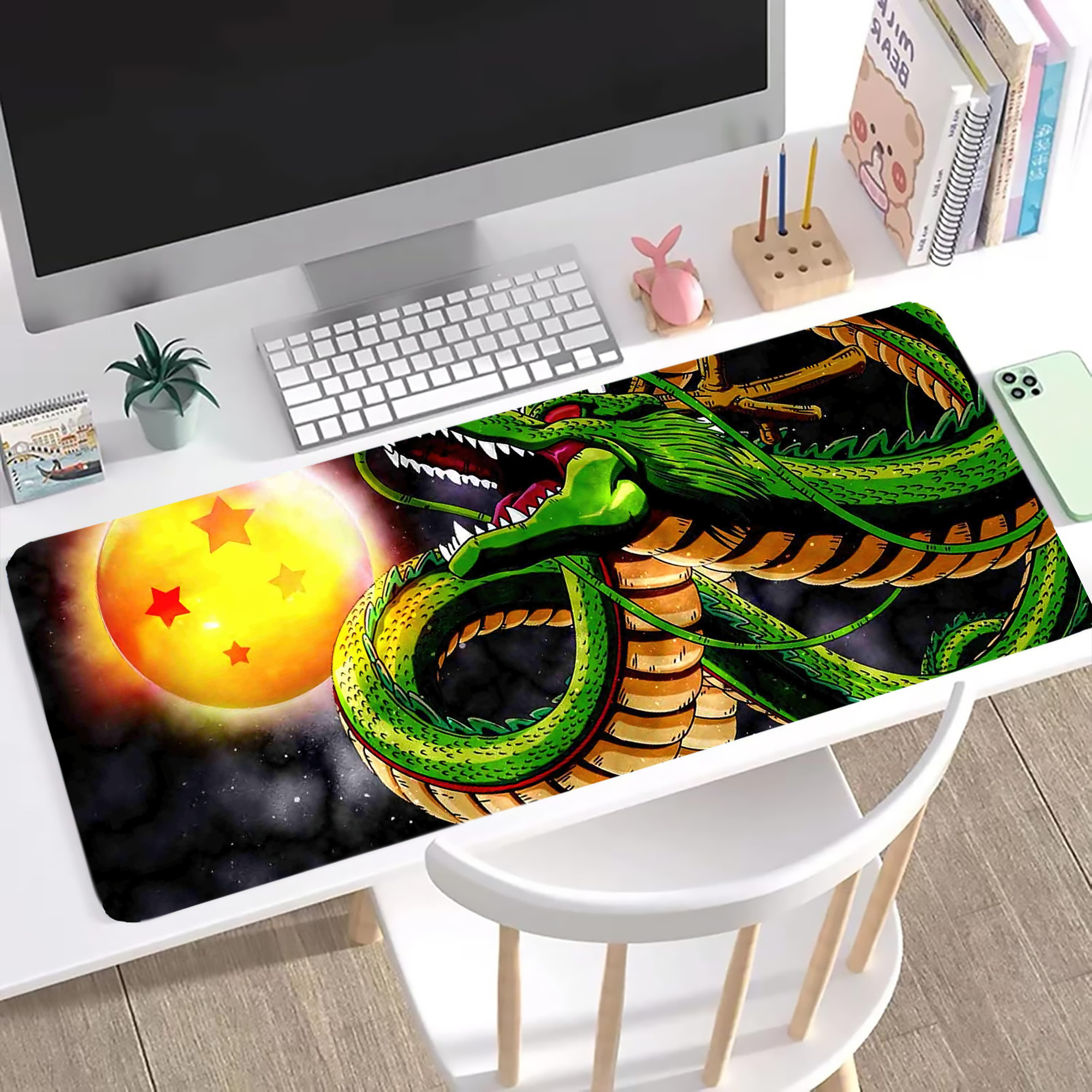 （画像用） ドラゴンボール DRAGON BALL ステッチ加工 大判デスクマット／滑り止めマウスパッド