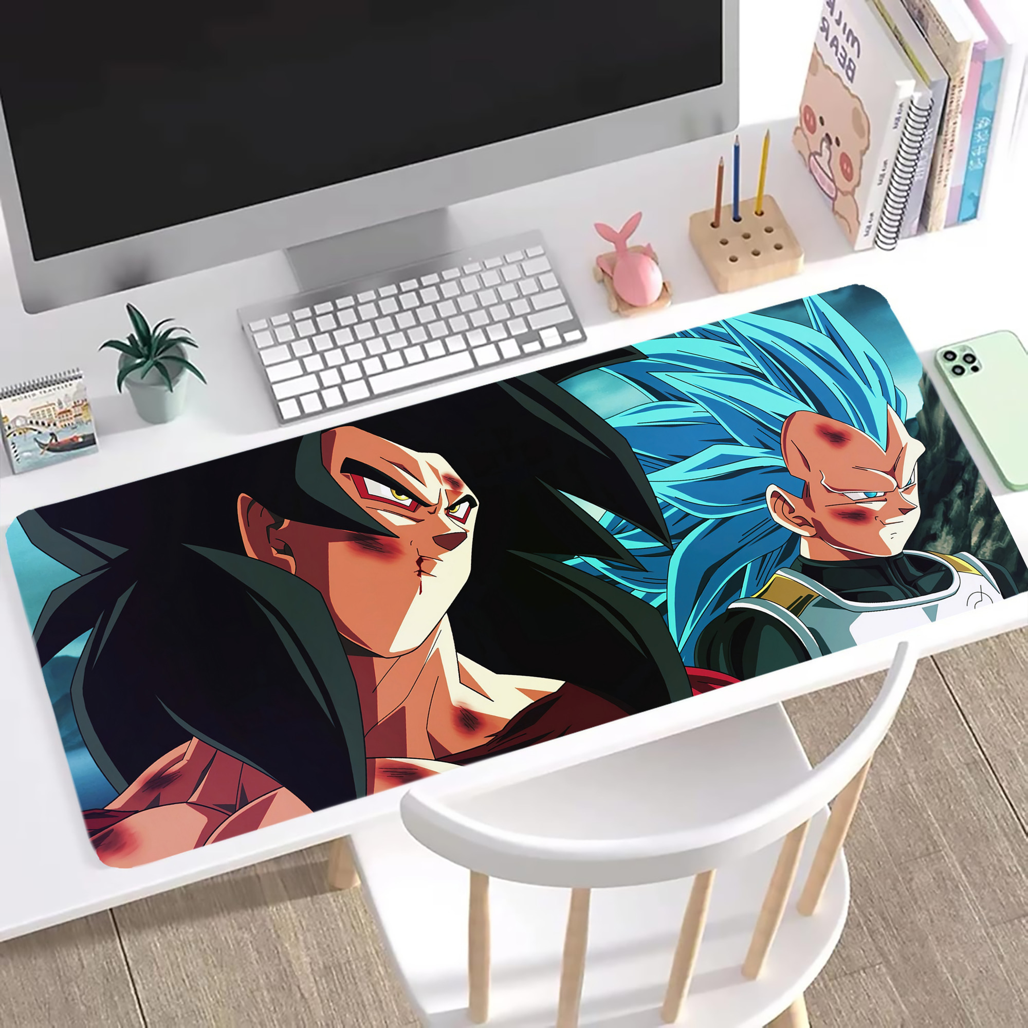 （画像用） ドラゴンボール DRAGON BALL ステッチ加工 大判デスクマット／滑り止めマウスパッド