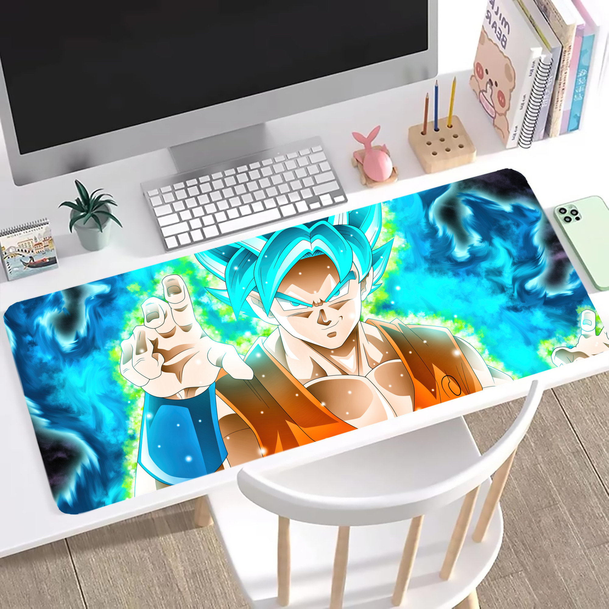 （画像用） ドラゴンボール DRAGON BALL ステッチ加工 大判デスクマット／滑り止めマウスパッド
