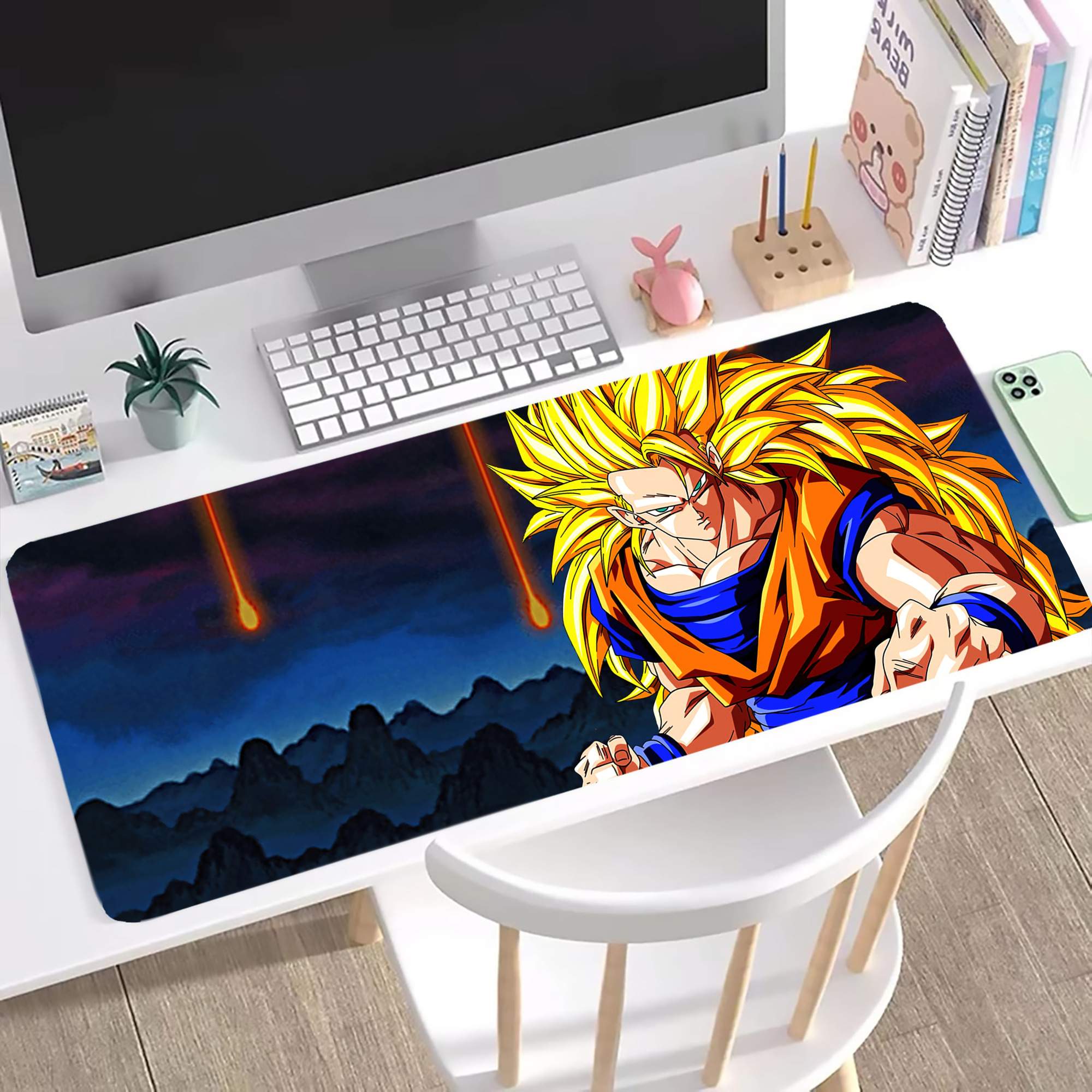 （画像用） ドラゴンボール DRAGON BALL ステッチ加工 大判デスクマット／滑り止めマウスパッド