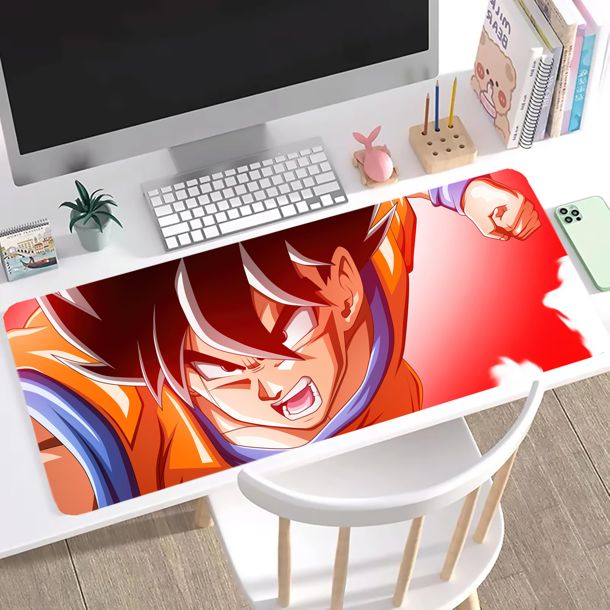 （画像用） ドラゴンボール DRAGON BALL ステッチ加工 大判デスクマット／滑り止めマウスパッド