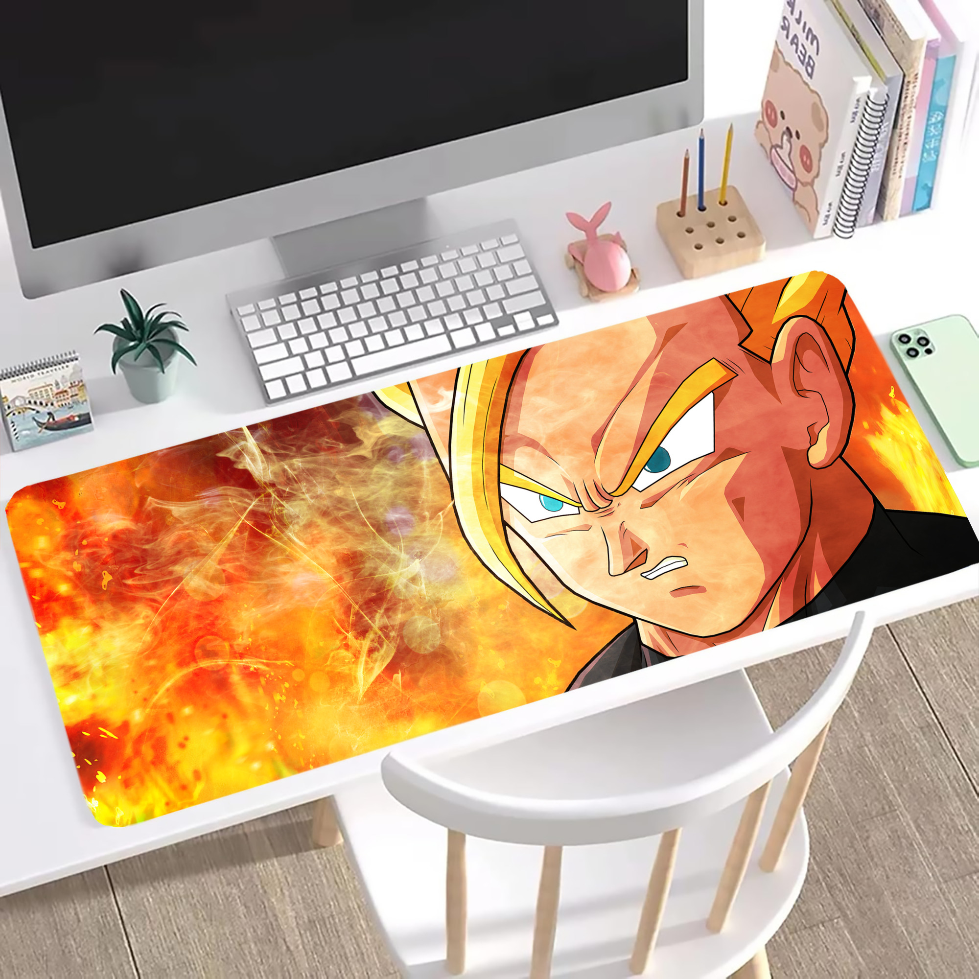 （画像用） ドラゴンボール DRAGON BALL ステッチ加工 大判デスクマット／滑り止めマウスパッド