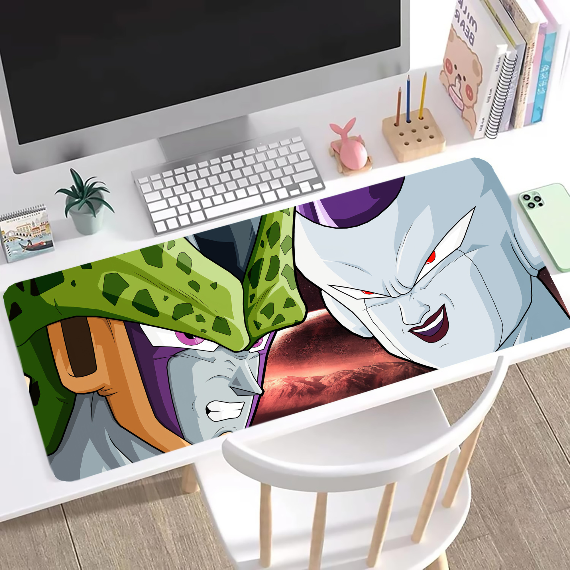 （画像用） ドラゴンボール DRAGON BALL ステッチ加工 大判デスクマット／滑り止めマウスパッド