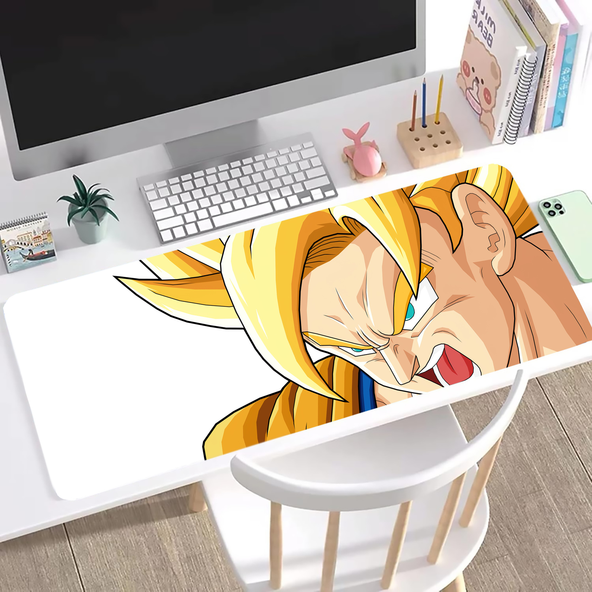 （画像用） ドラゴンボール DRAGON BALL ステッチ加工 大判デスクマット／滑り止めマウスパッド
