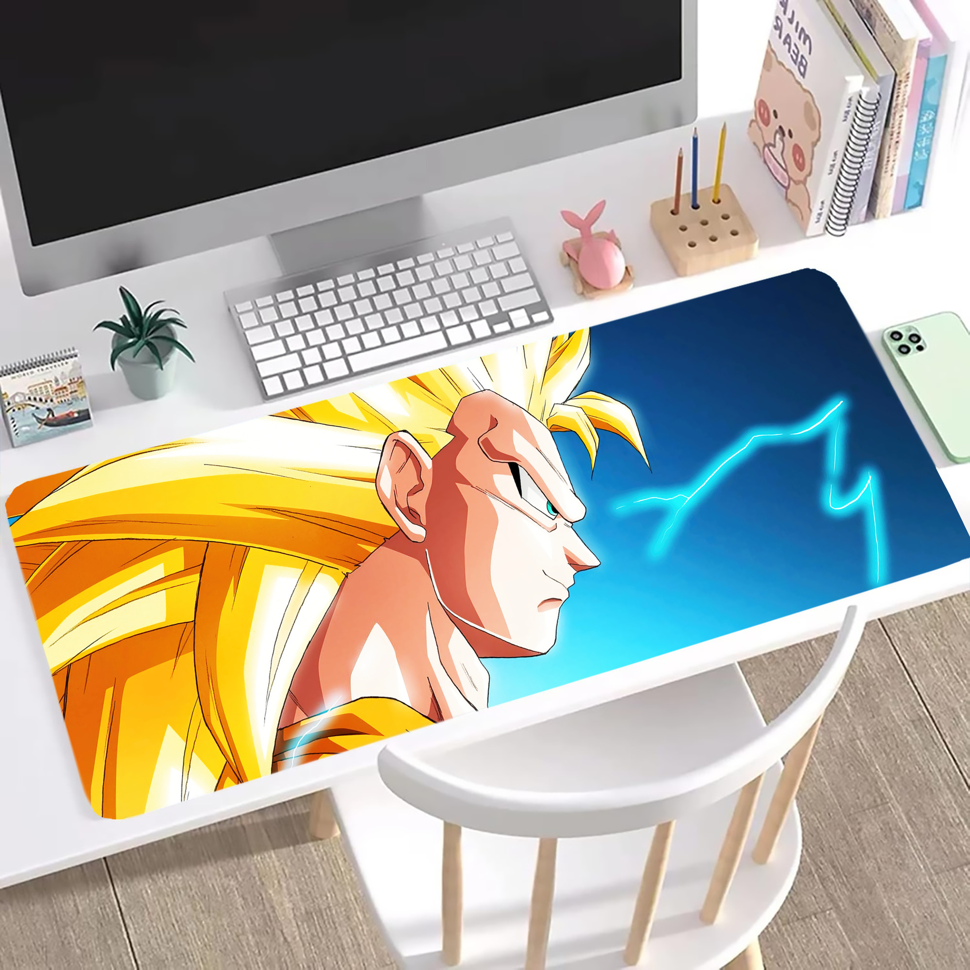 （画像用） ドラゴンボール DRAGON BALL ステッチ加工 大判デスクマット／滑り止めマウスパッド