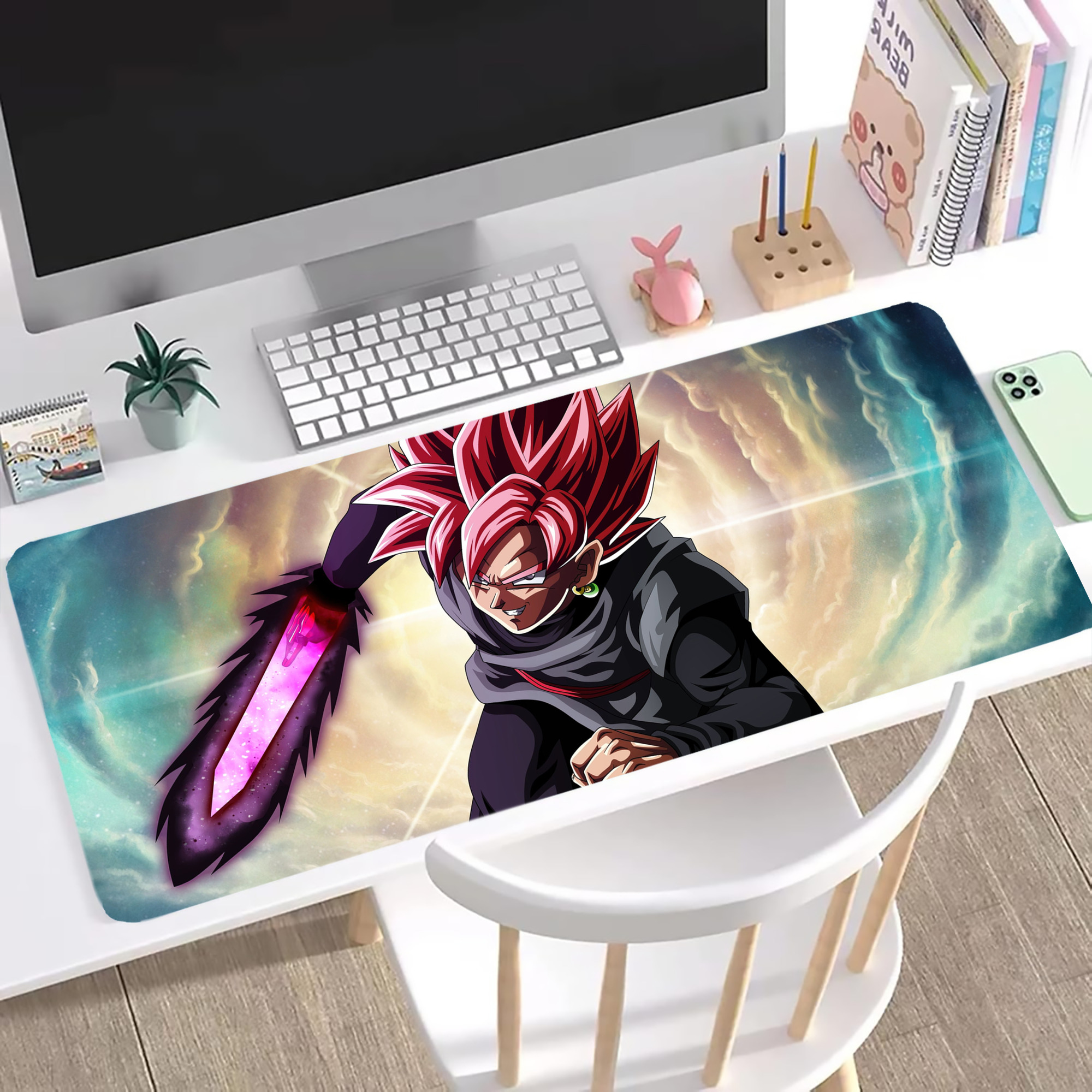 （画像用） ドラゴンボール DRAGON BALL ステッチ加工 大判デスクマット／滑り止めマウスパッド
