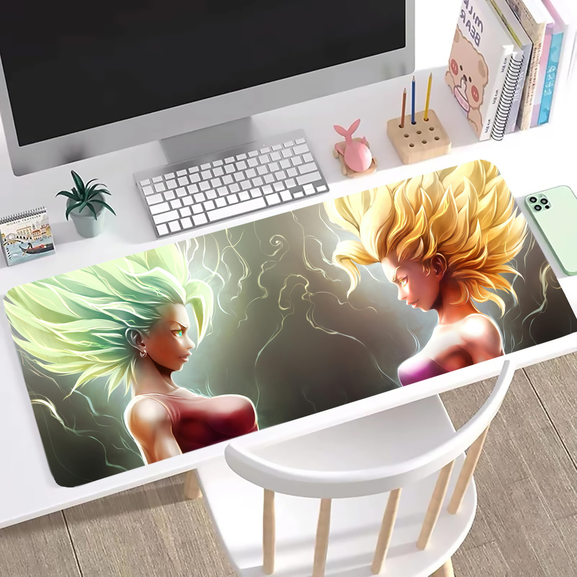 （画像用） ドラゴンボール DRAGON BALL ステッチ加工 大判デスクマット／滑り止めマウスパッド
