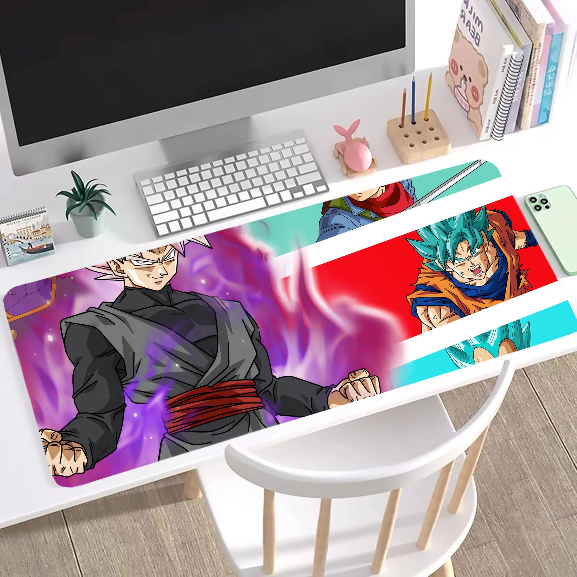 （画像用） ドラゴンボール DRAGON BALL ステッチ加工 大判デスクマット／滑り止めマウスパッド