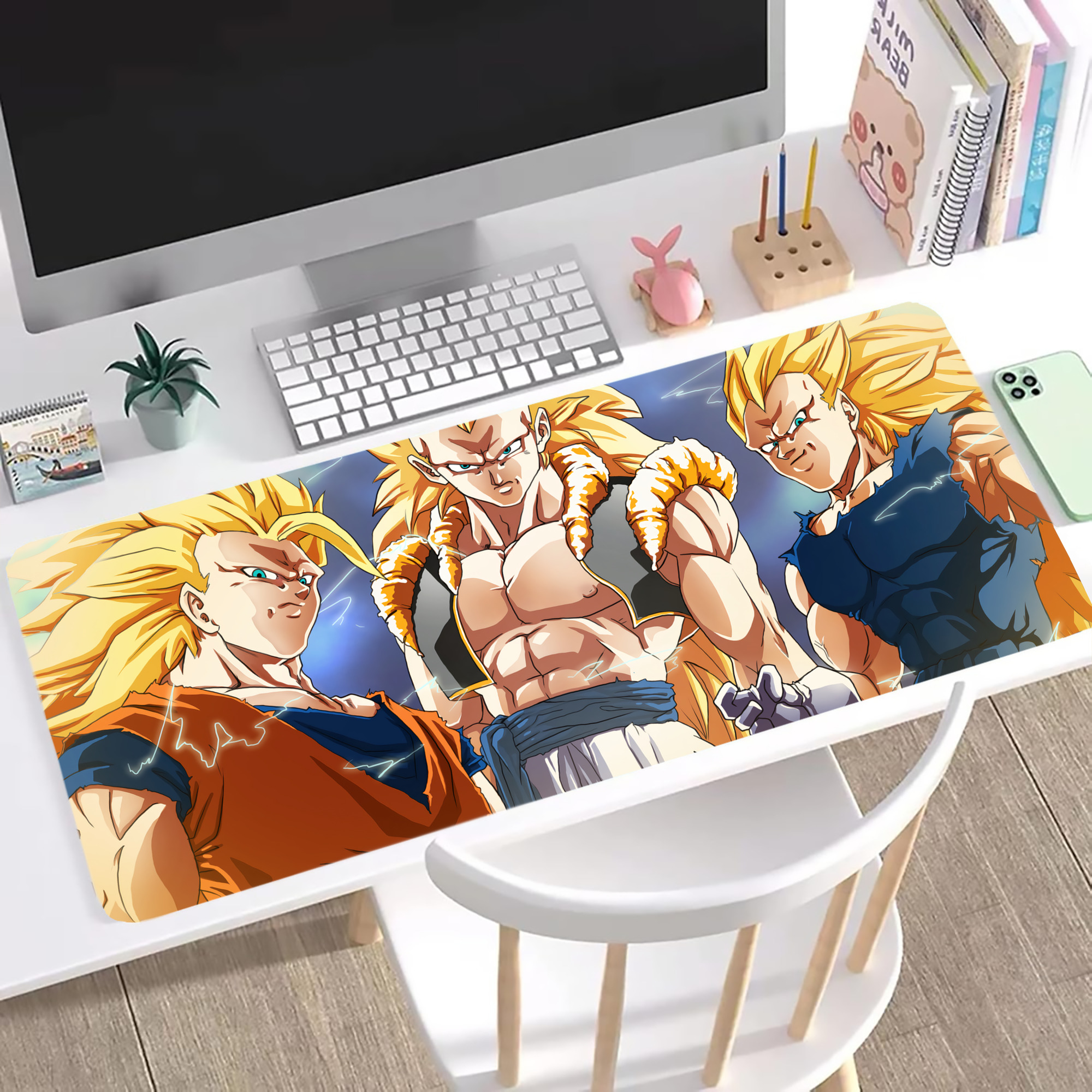 （画像用） ドラゴンボール DRAGON BALL ステッチ加工 大判デスクマット／滑り止めマウスパッド