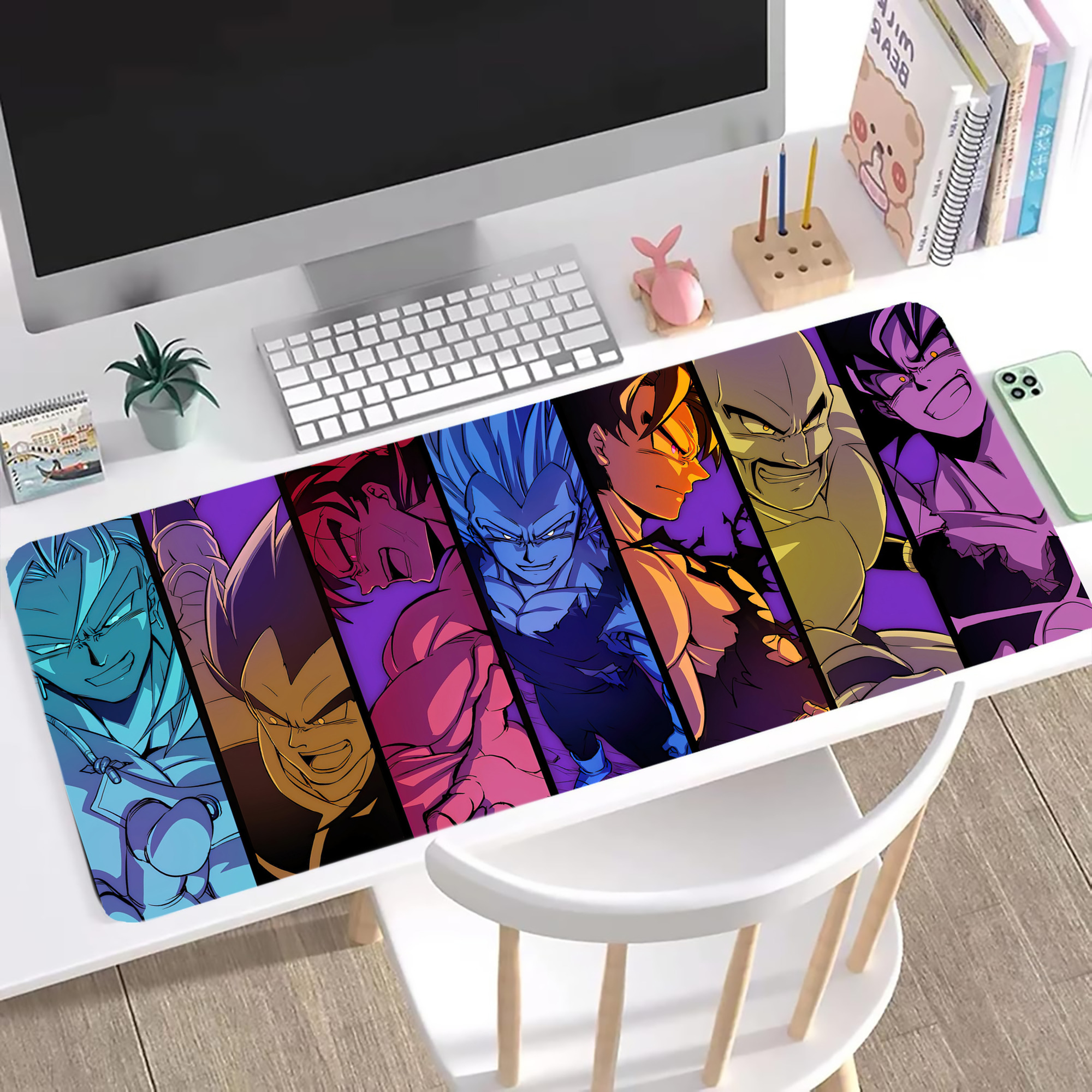 （画像用） ドラゴンボール DRAGON BALL ステッチ加工 大判デスクマット／滑り止めマウスパッド
