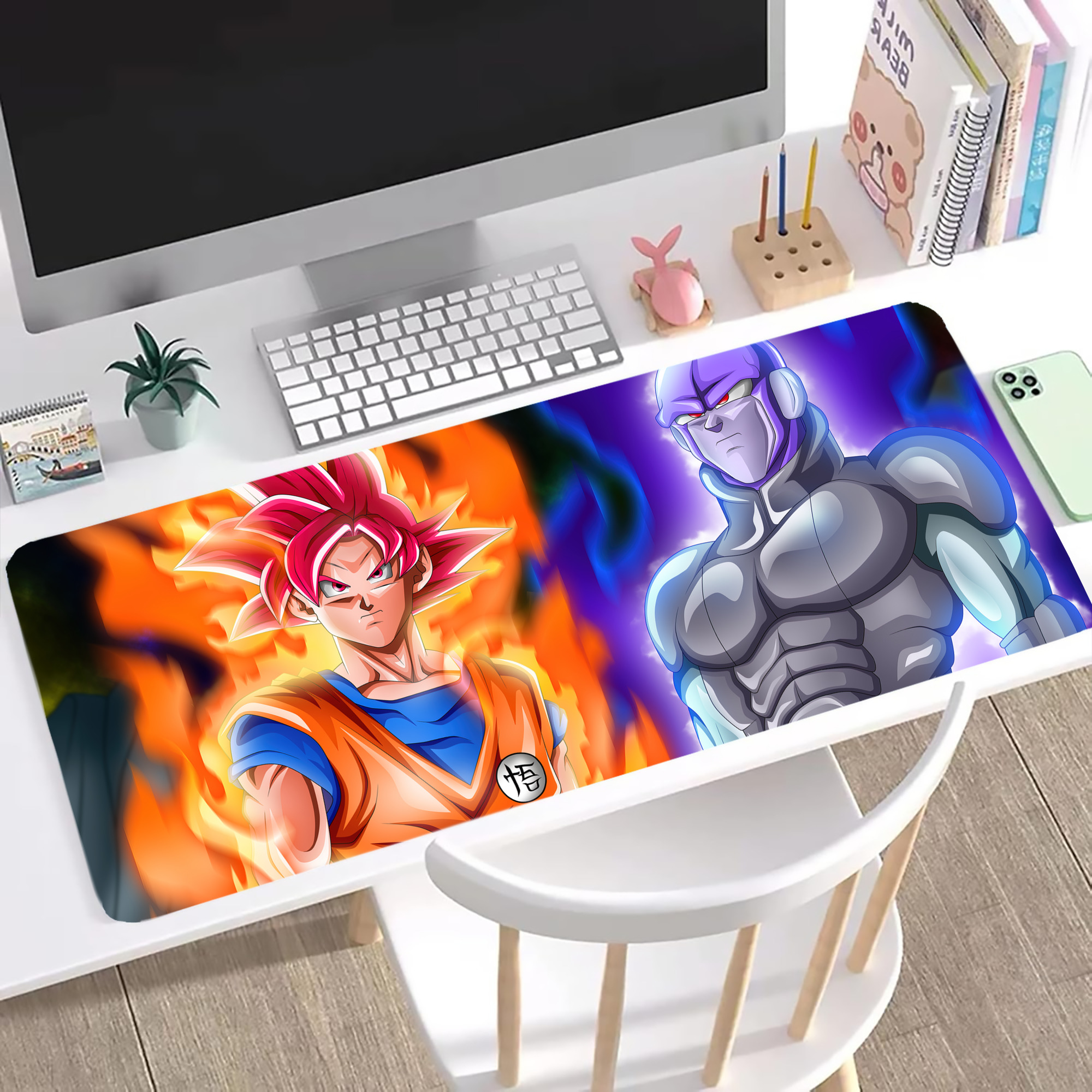 （画像用） ドラゴンボール DRAGON BALL ステッチ加工 大判デスクマット／滑り止めマウスパッド