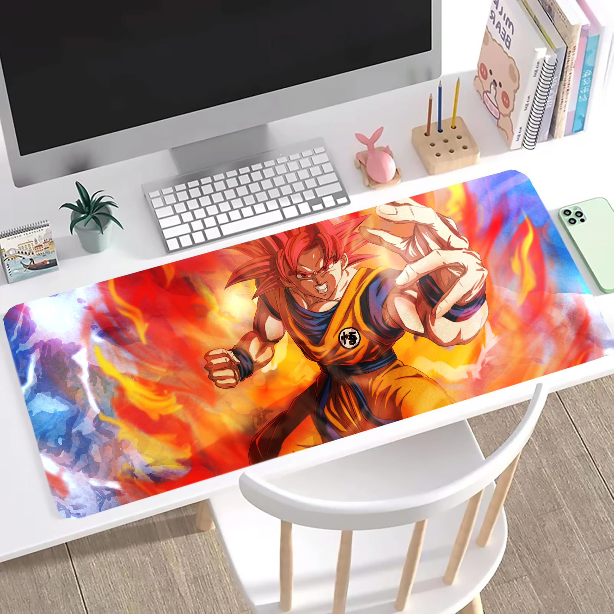 （画像用） ドラゴンボール DRAGON BALL ステッチ加工 大判デスクマット／滑り止めマウスパッド
