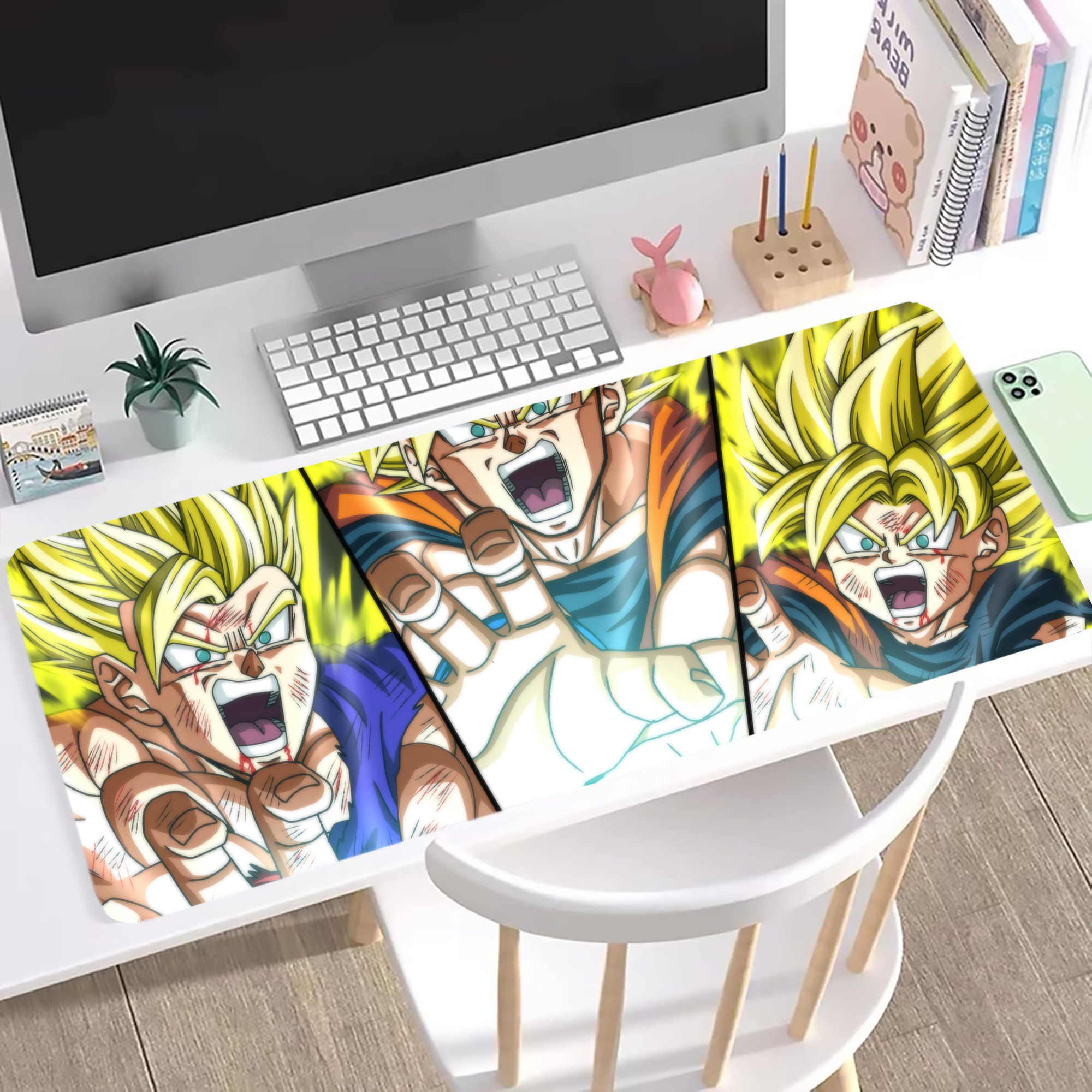 （画像用） ドラゴンボール DRAGON BALL ステッチ加工 大判デスクマット／滑り止めマウスパッド