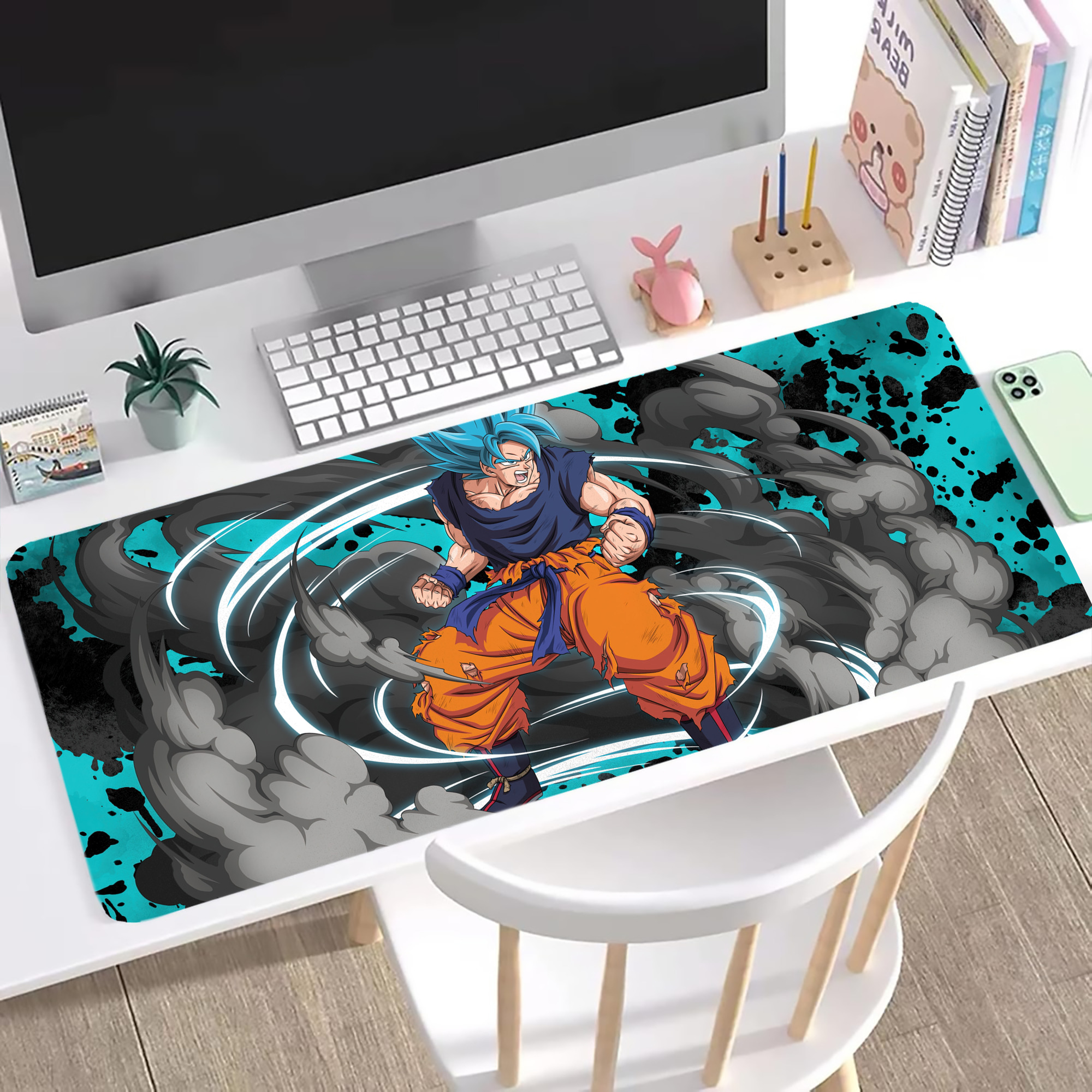 （画像用） ドラゴンボール DRAGON BALL ステッチ加工 大判デスクマット／滑り止めマウスパッド