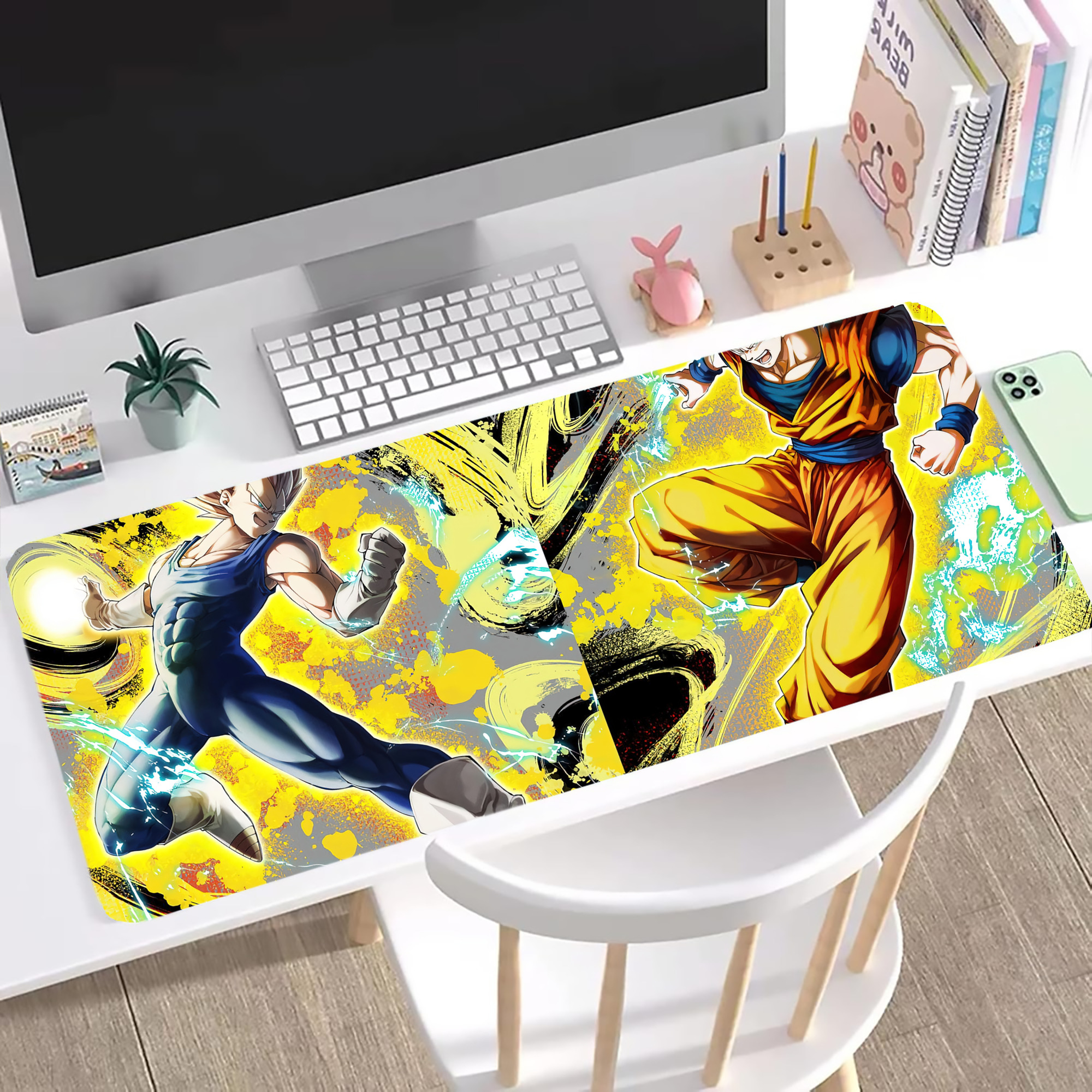 （画像用） ドラゴンボール DRAGON BALL ステッチ加工 大判デスクマット／滑り止めマウスパッド