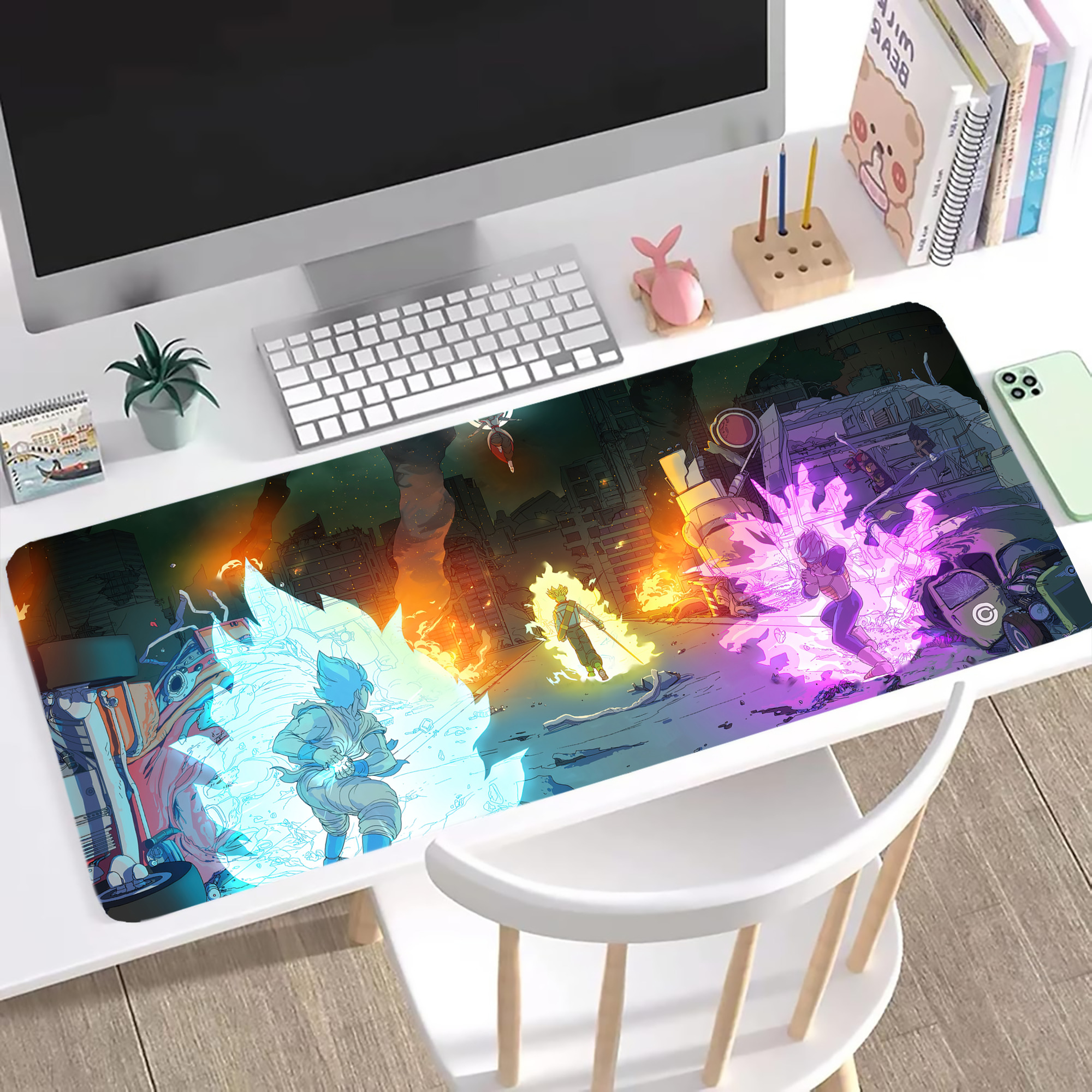 （画像用） ドラゴンボール DRAGON BALL ステッチ加工 大判デスクマット／滑り止めマウスパッド