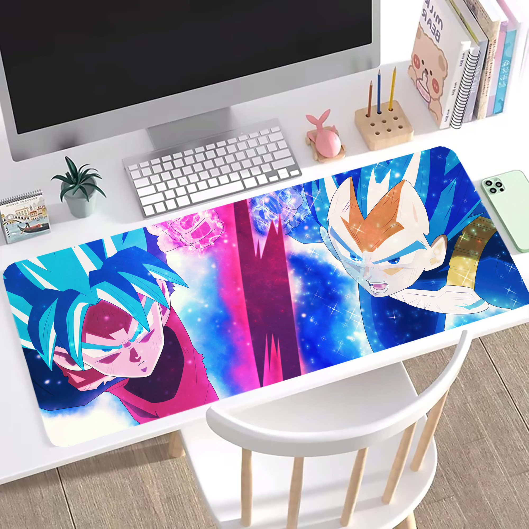 （画像用） ドラゴンボール DRAGON BALL ステッチ加工 大判デスクマット／滑り止めマウスパッド
