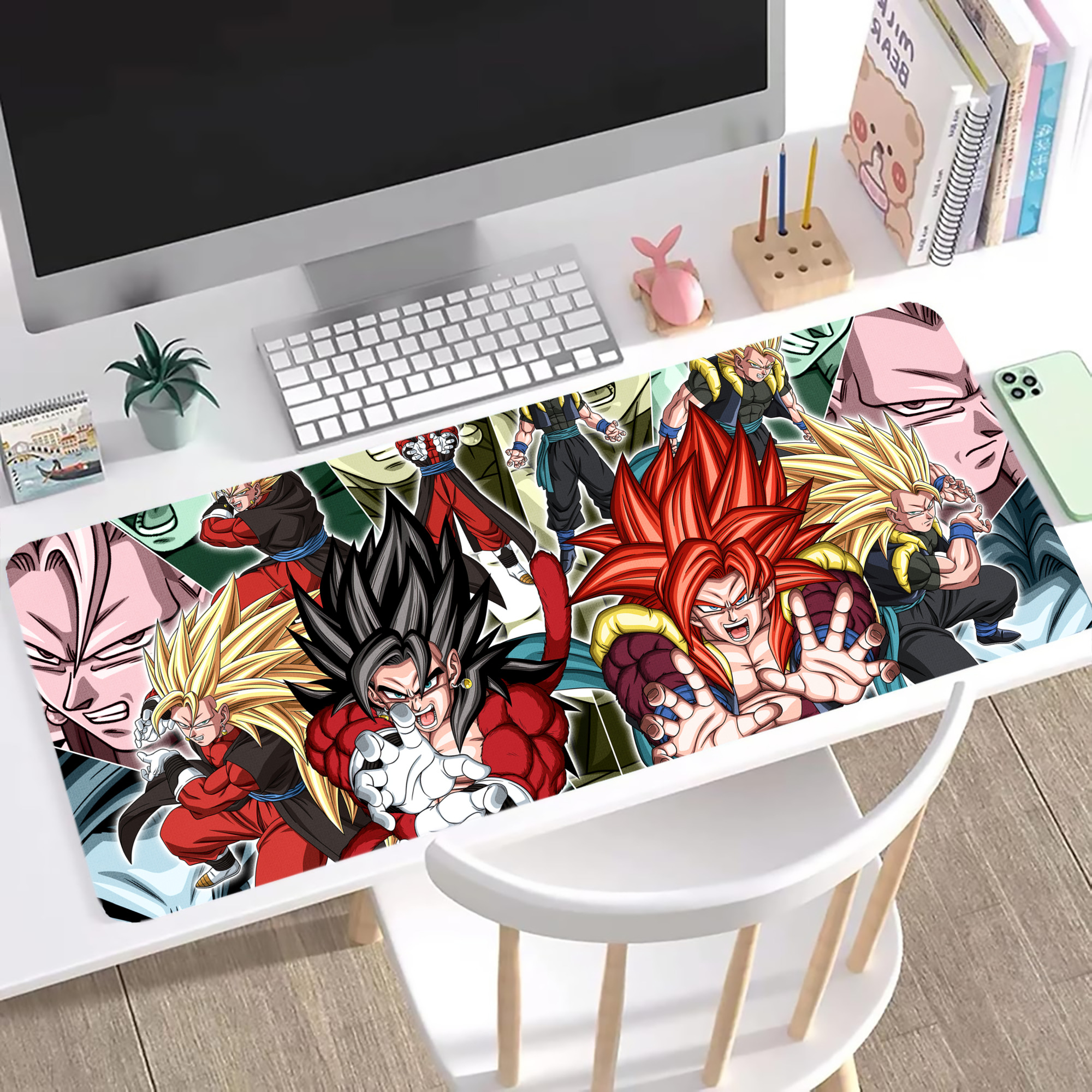 （画像用） ドラゴンボール DRAGON BALL ステッチ加工 大判デスクマット／滑り止めマウスパッド