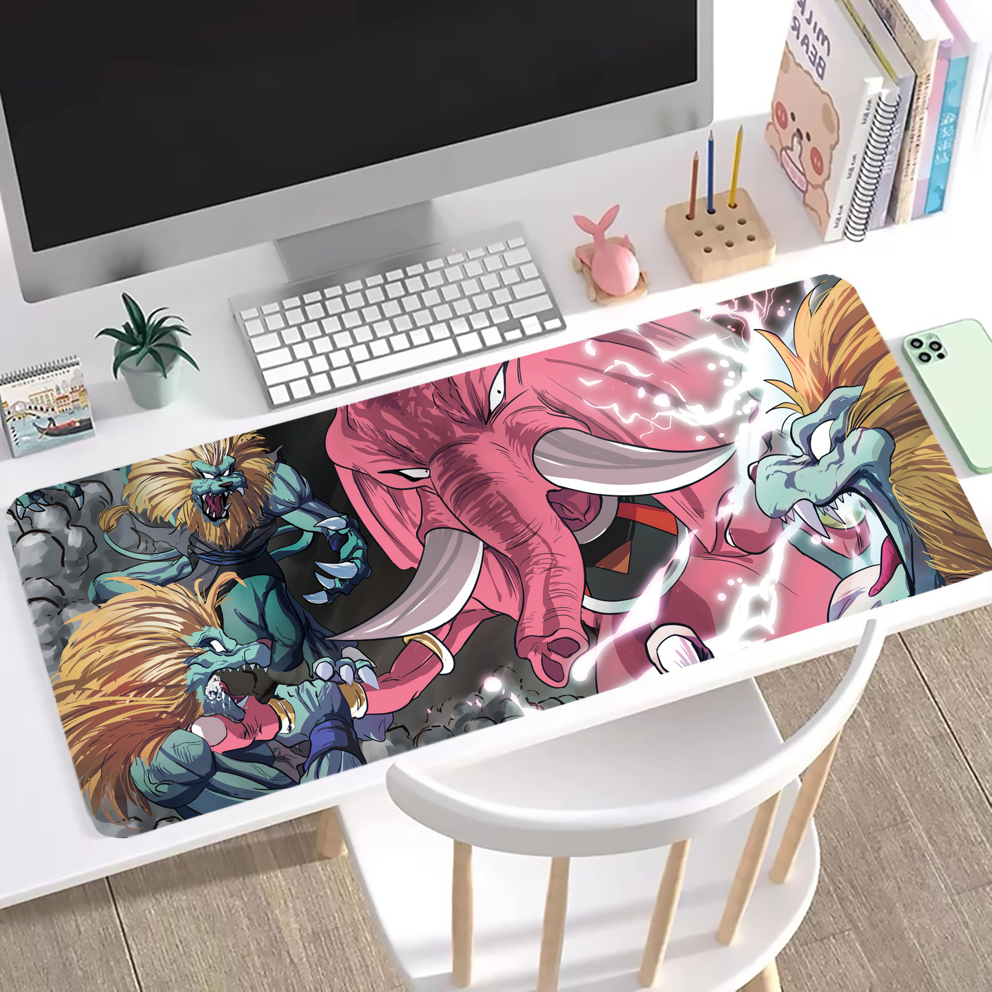（画像用） ドラゴンボール DRAGON BALL ステッチ加工 大判デスクマット／滑り止めマウスパッド