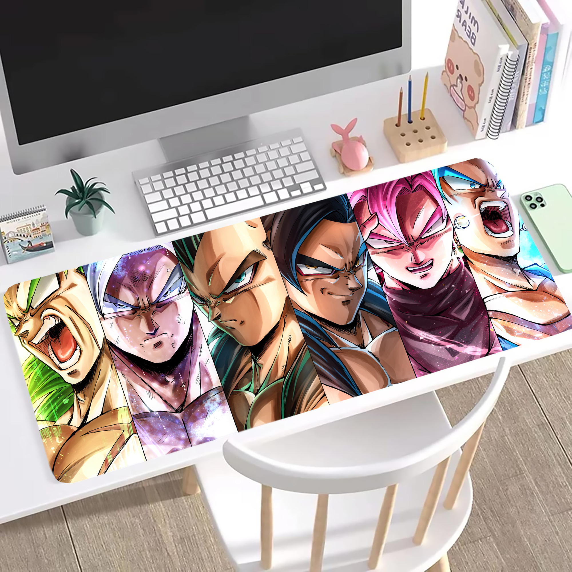 （画像用） ドラゴンボール DRAGON BALL ステッチ加工 大判デスクマット／滑り止めマウスパッド