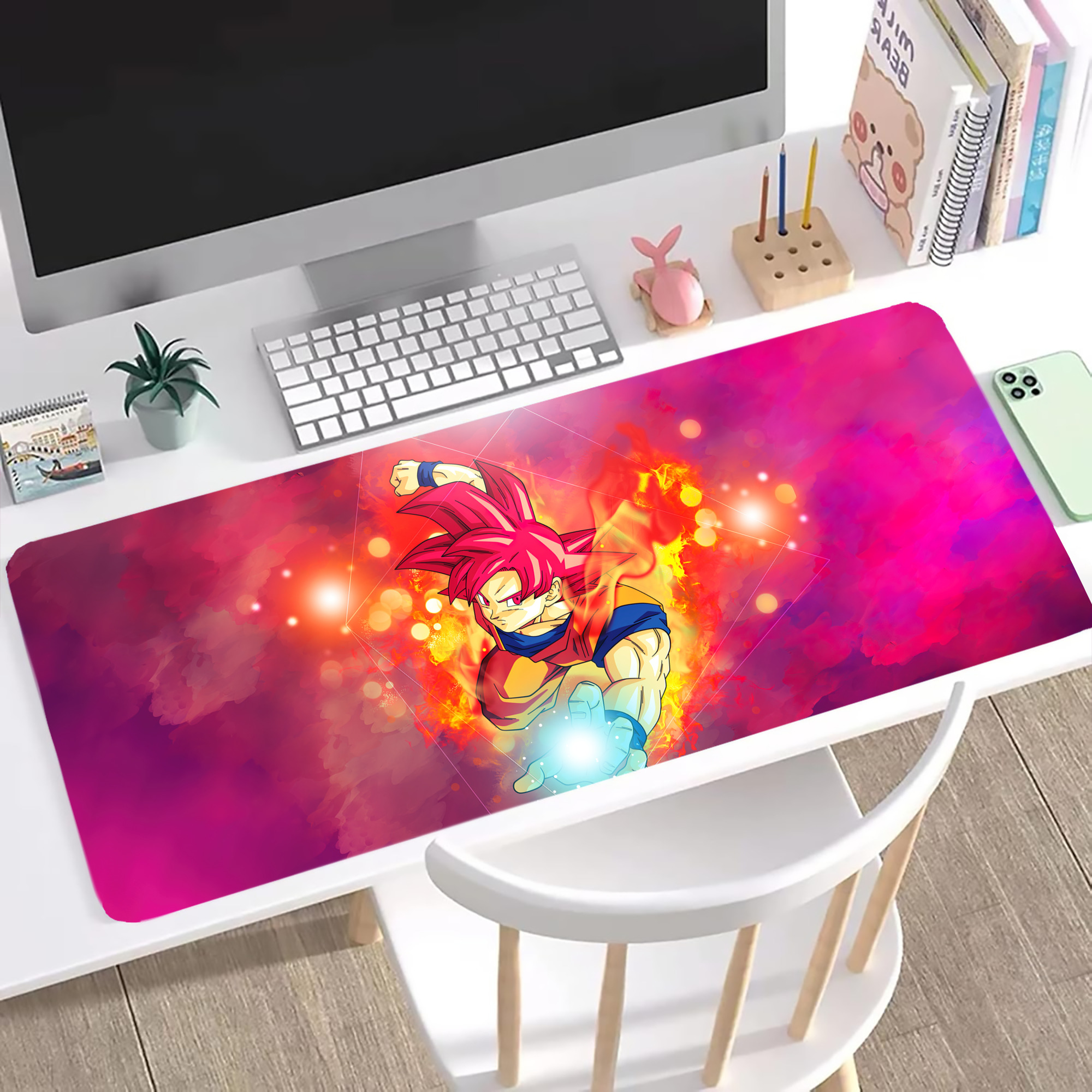 （画像用） ドラゴンボール DRAGON BALL ステッチ加工 大判デスクマット／滑り止めマウスパッド