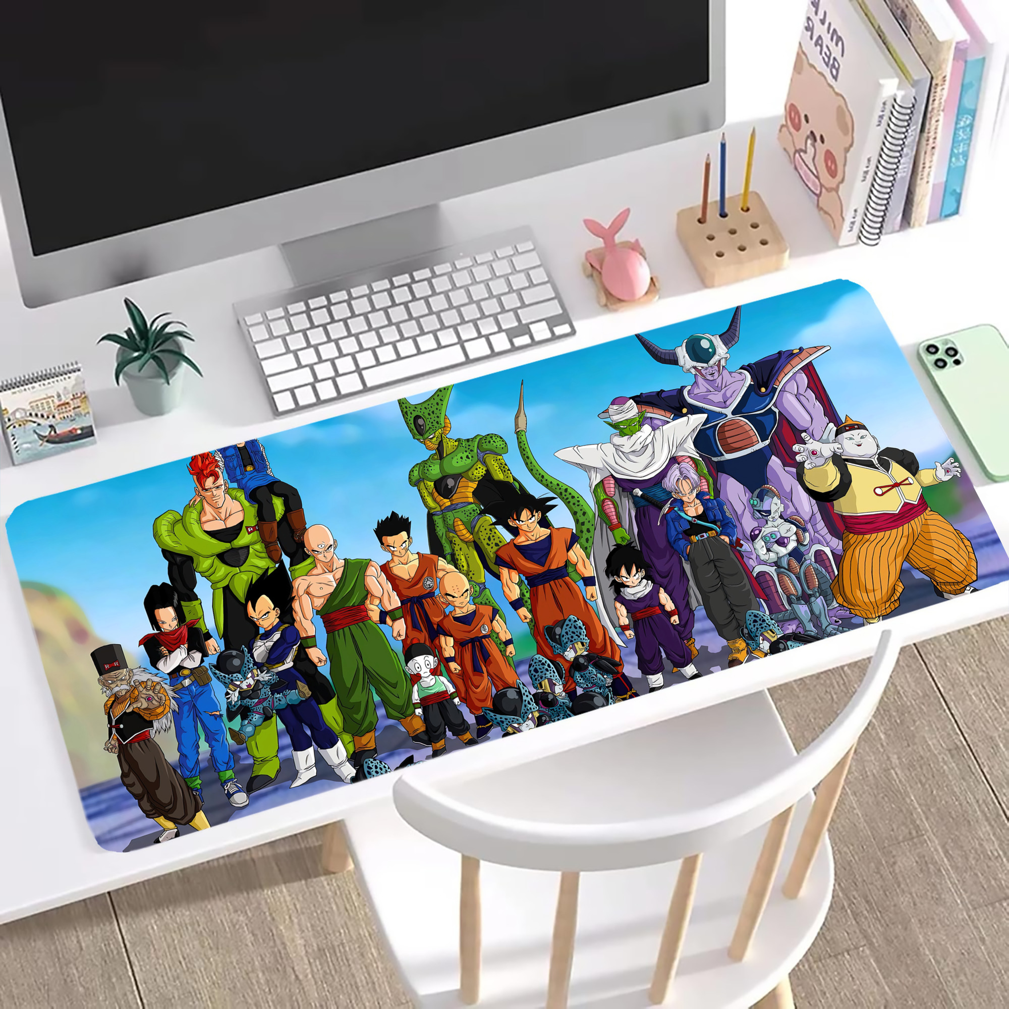 （画像用） ドラゴンボール DRAGON BALL ステッチ加工 大判デスクマット／滑り止めマウスパッド