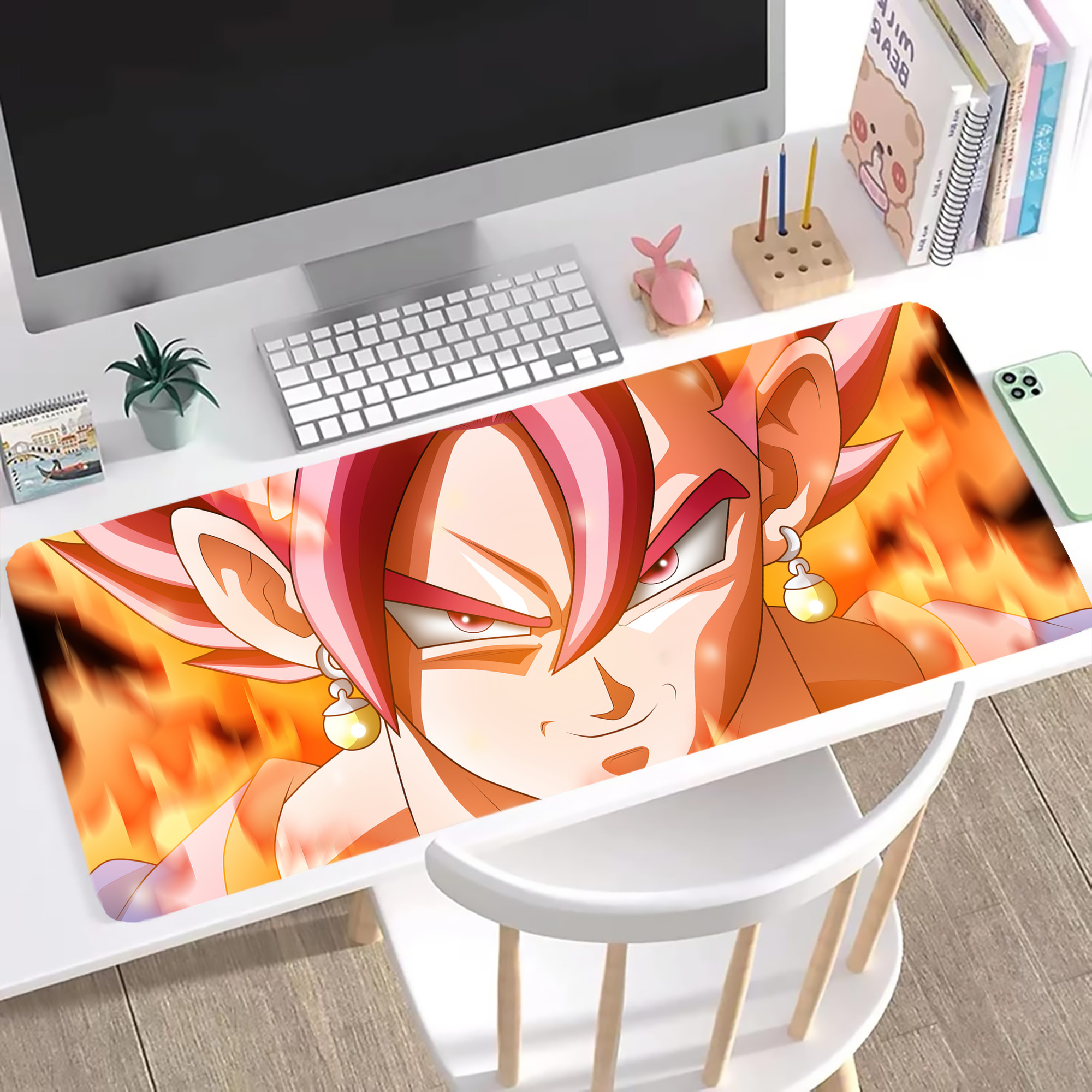 （画像用） ドラゴンボール DRAGON BALL ステッチ加工 大判デスクマット／滑り止めマウスパッド